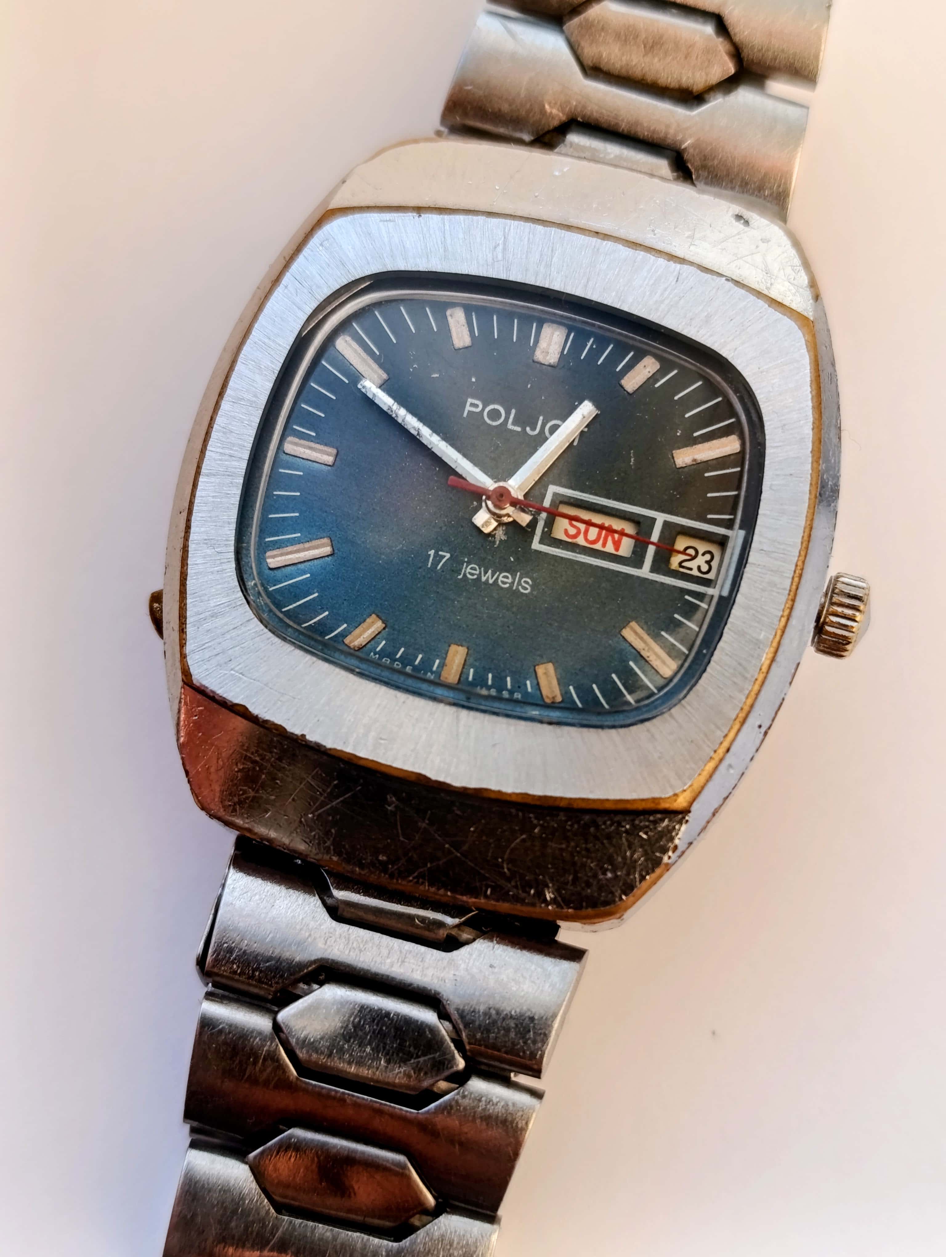 Vintage Poljot 2628.H Soviet Mechanical Watch First Moscow Watch Factory 