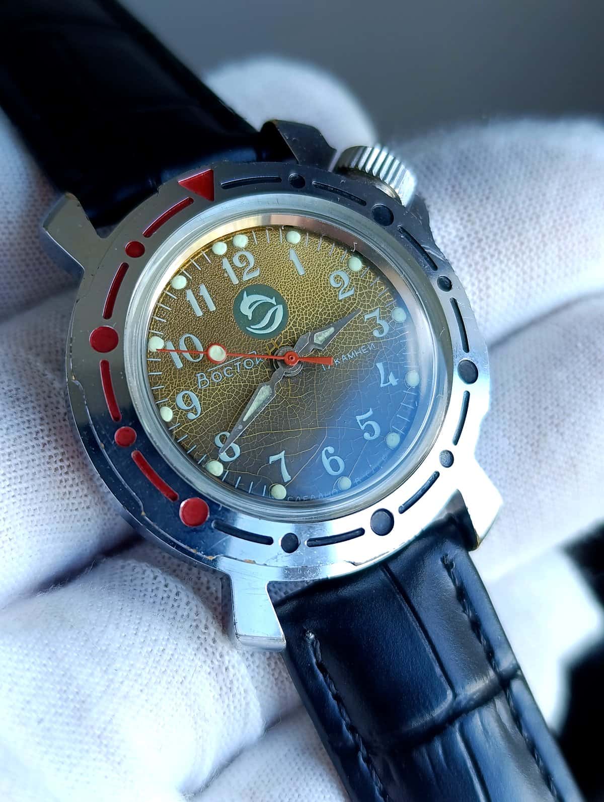 Vintage Vostok Kadet Amphibia 1980s USSR Mechanical Watch Cal. 2409A Dolphin 