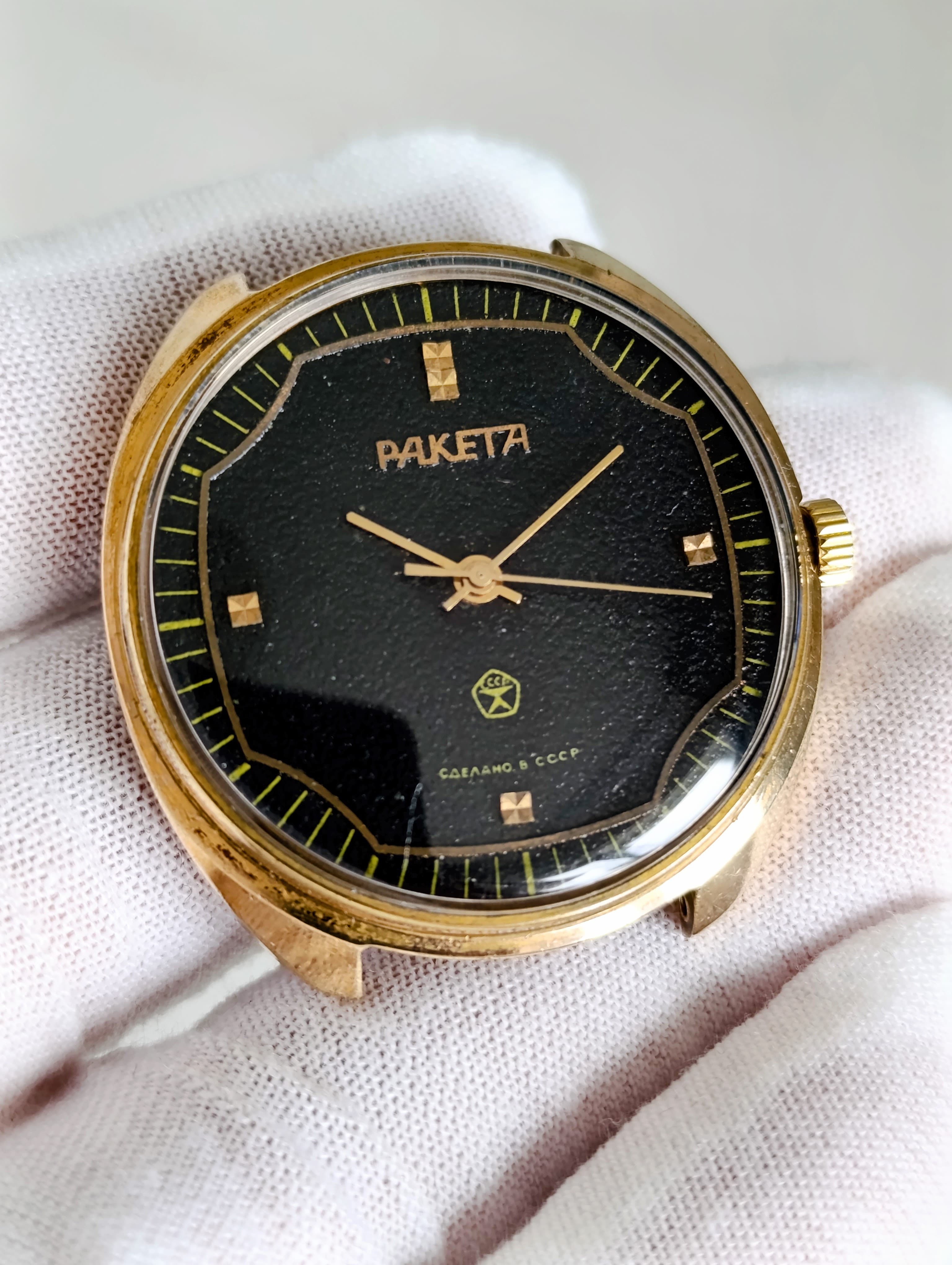 Vintage Raketa USSR Watch Model 2609.НА Gold Plated 19 Jewels – thumbnail 1