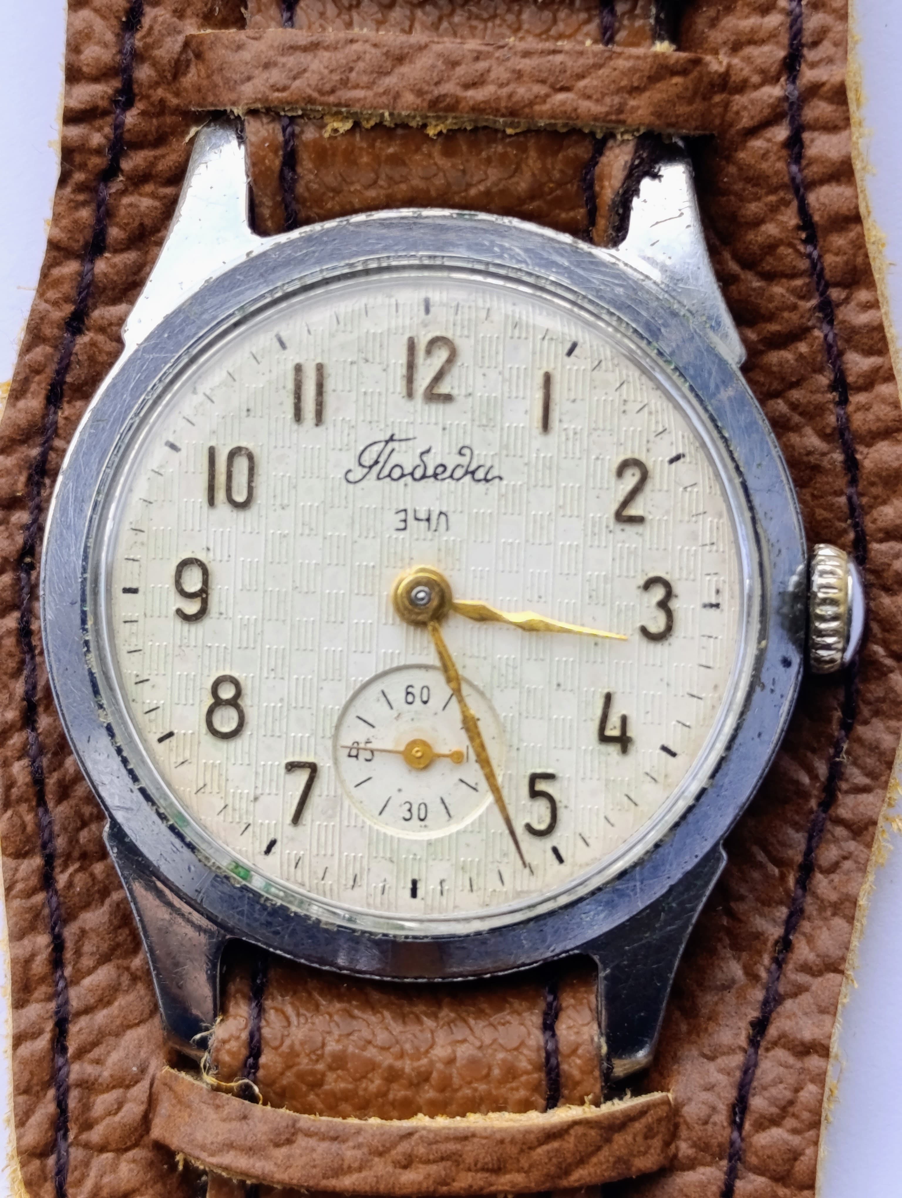Soviet Watch Pobeda 2603 16 Jewels Leningrad Electric Clocks (ECHL) Made in USSR 1950s – thumbnail 4