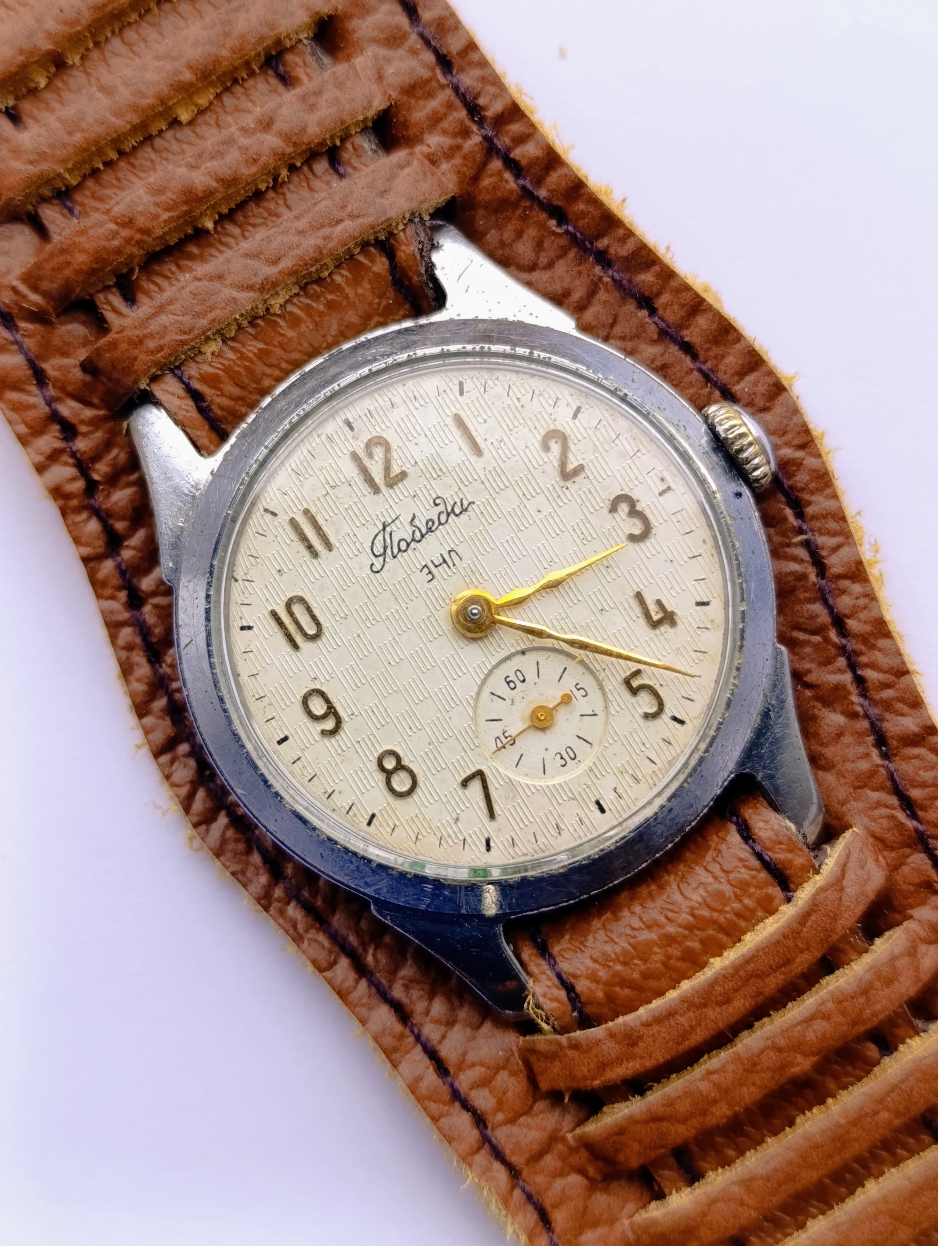 Soviet Watch Pobeda 2603 16 Jewels Leningrad Electric Clocks (ECHL) Made in USSR 1950s – thumbnail 5