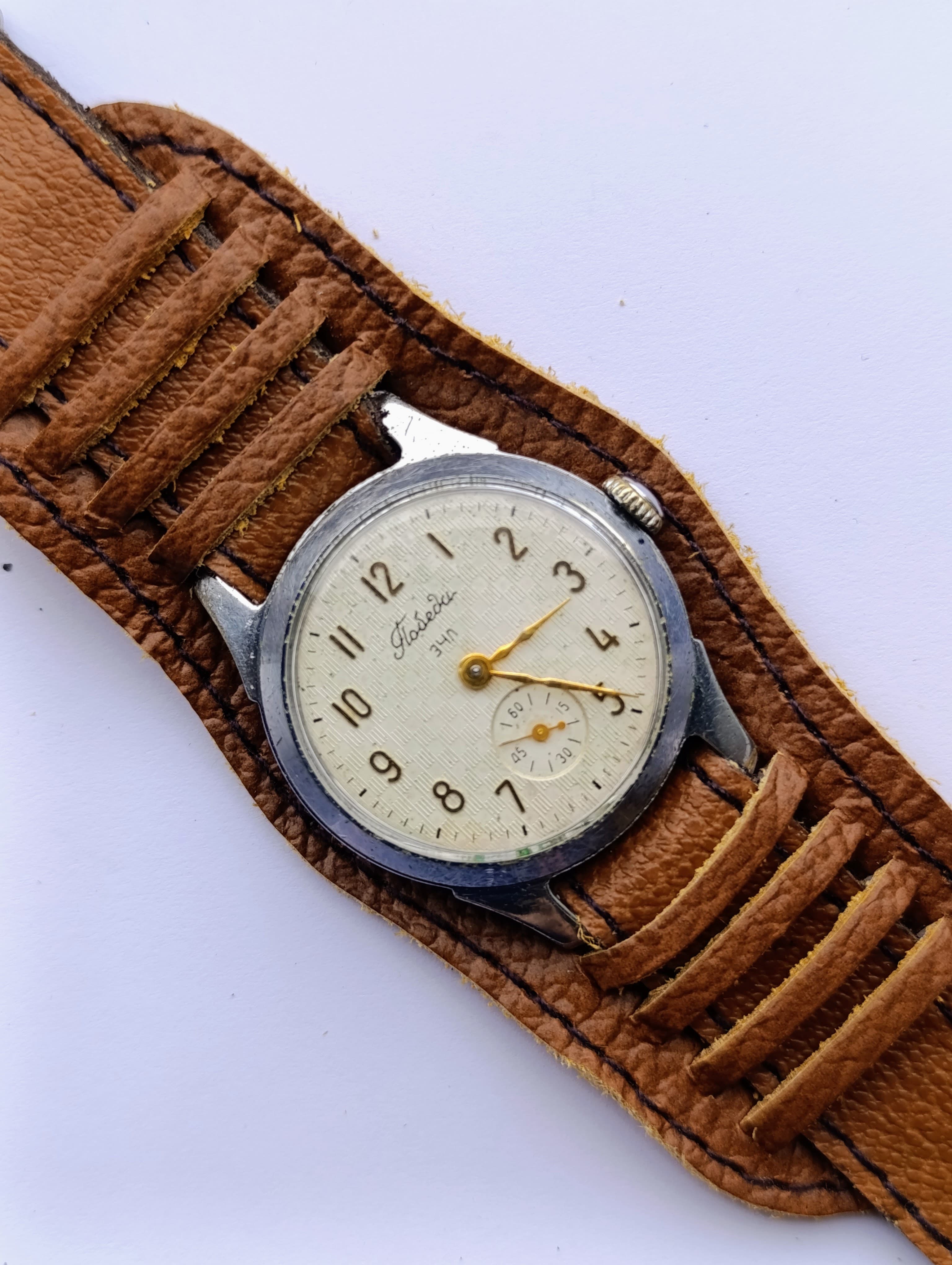 Soviet Watch Pobeda 2603 16 Jewels Leningrad Electric Clocks (ECHL) Made in USSR 1950s – thumbnail 6