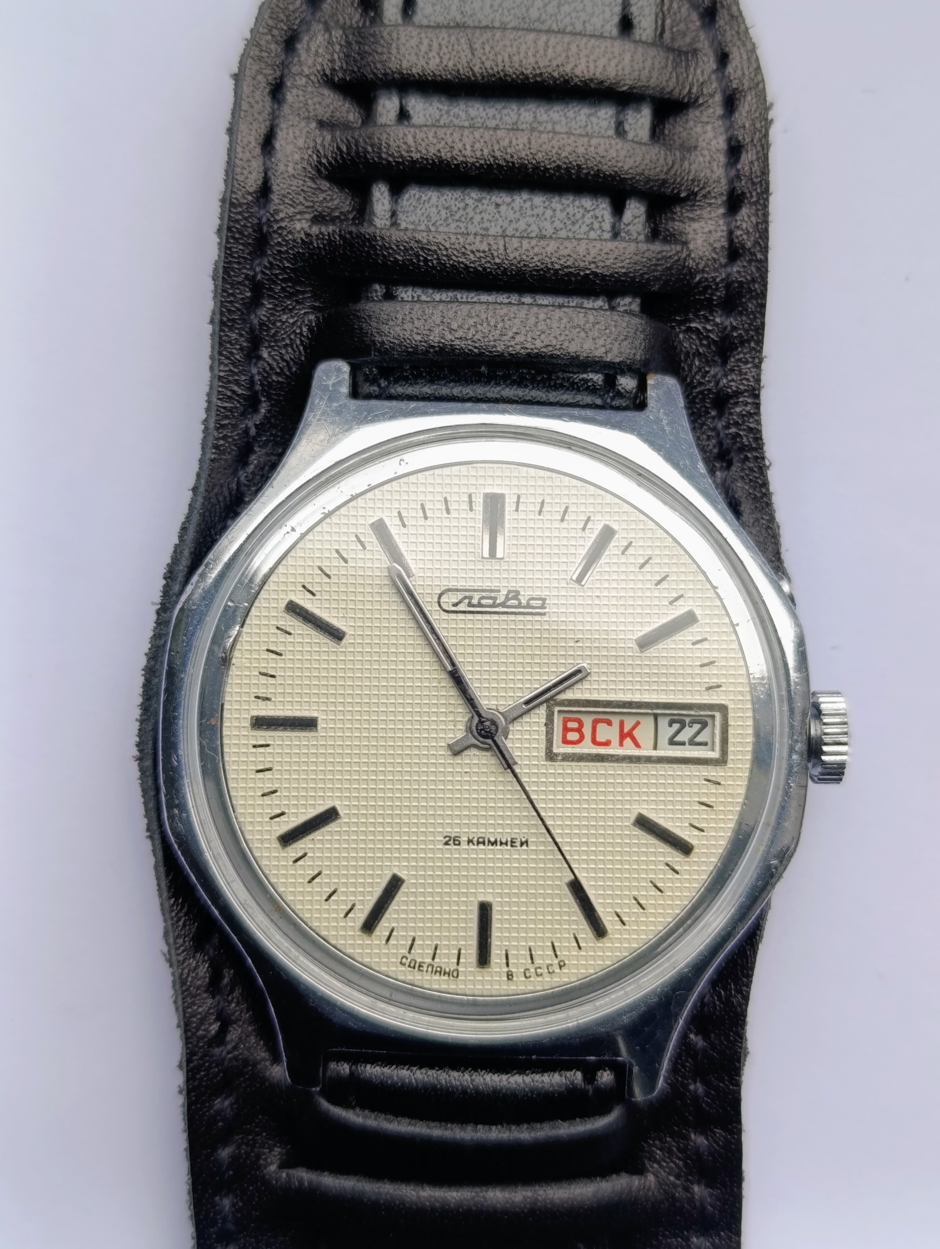 Slava Soviet Watch Cal. 2428 Second Moscow Watch Factory Made in USSR 1980s – thumbnail 11