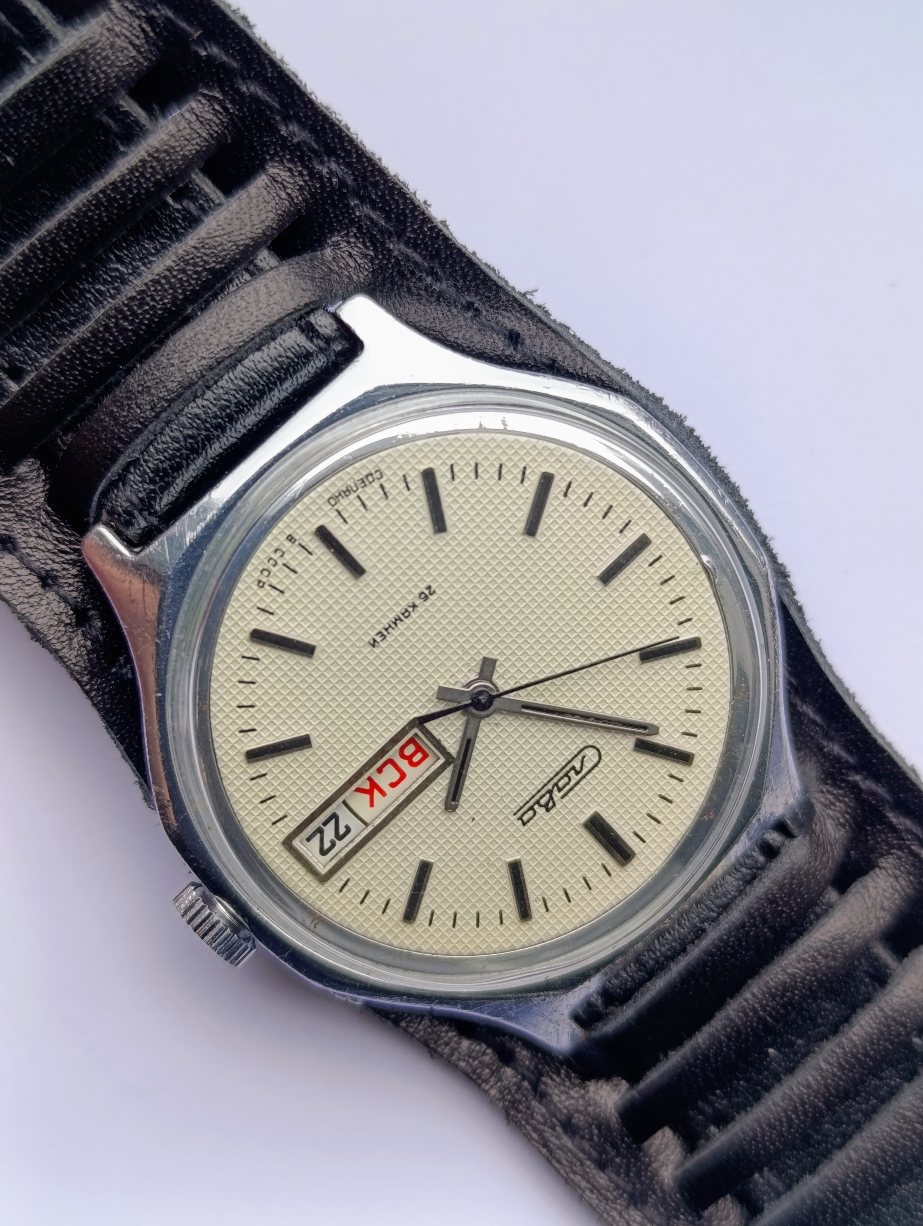 Slava Soviet Watch Cal. 2428 Second Moscow Watch Factory Made in USSR 1980s – thumbnail 10