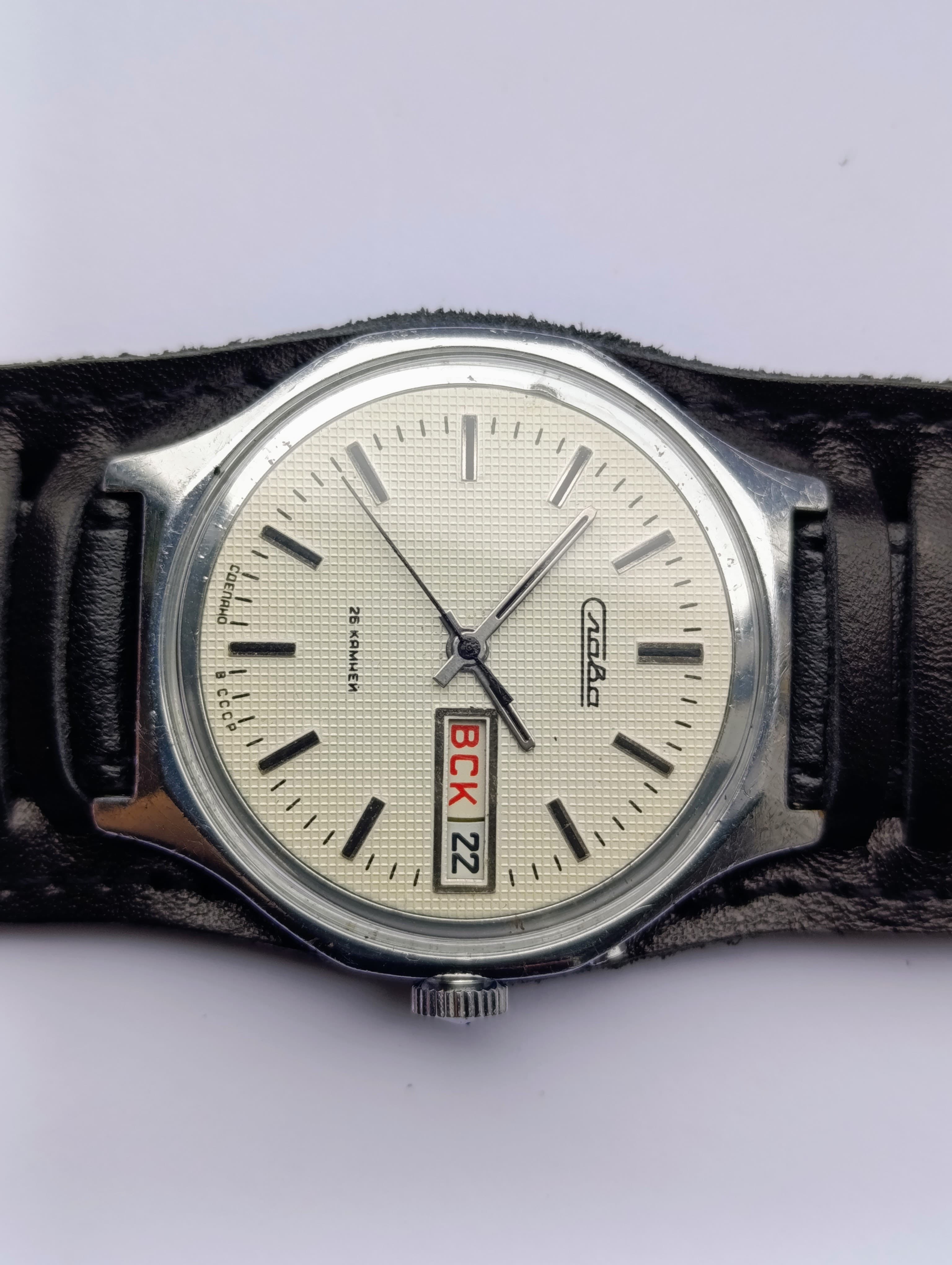 Slava Soviet Watch Cal. 2428 Second Moscow Watch Factory Made in USSR 1980s – thumbnail 5