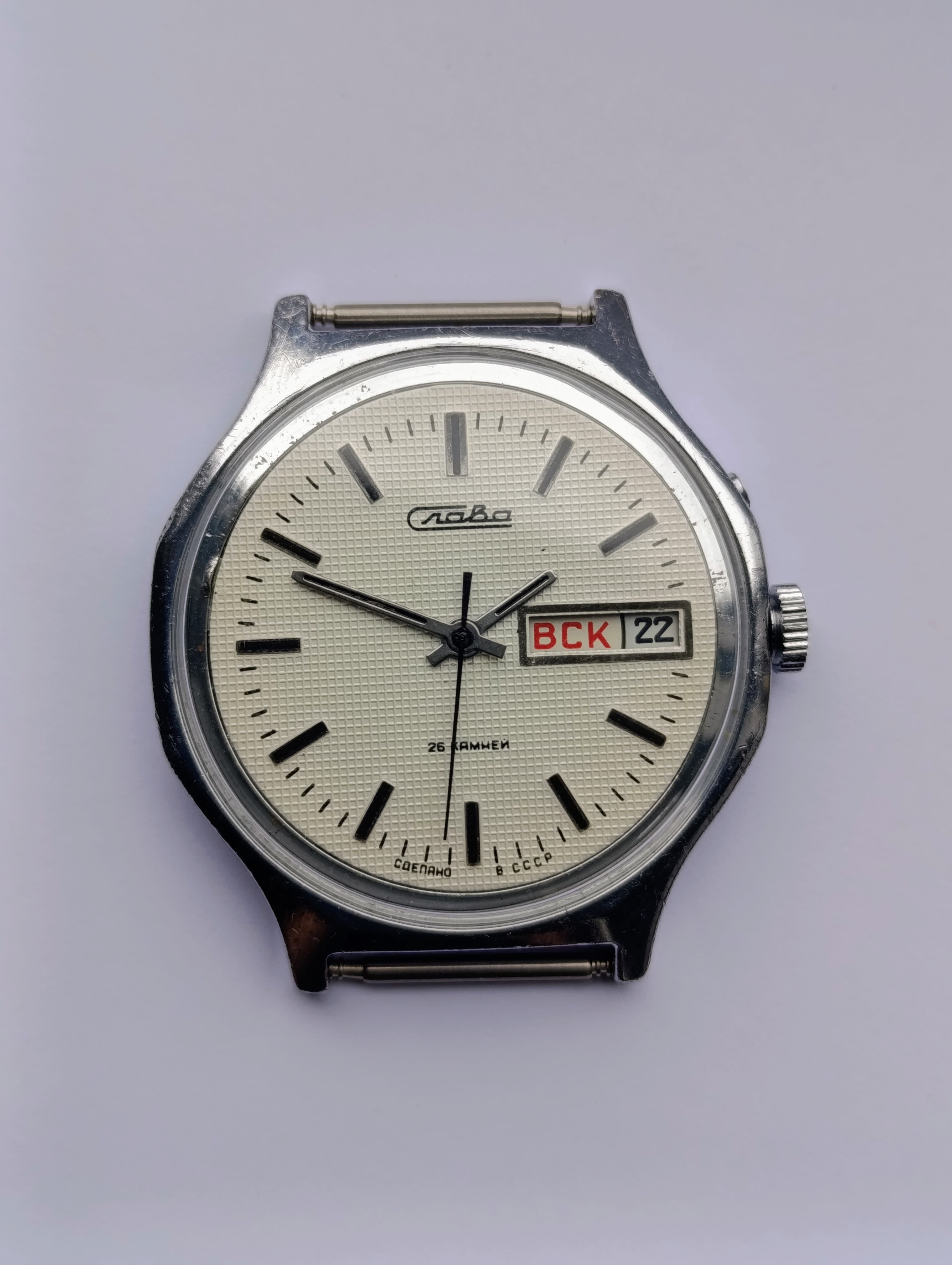 Slava Soviet Watch Cal. 2428 Second Moscow Watch Factory Made in USSR 1980s – thumbnail 2