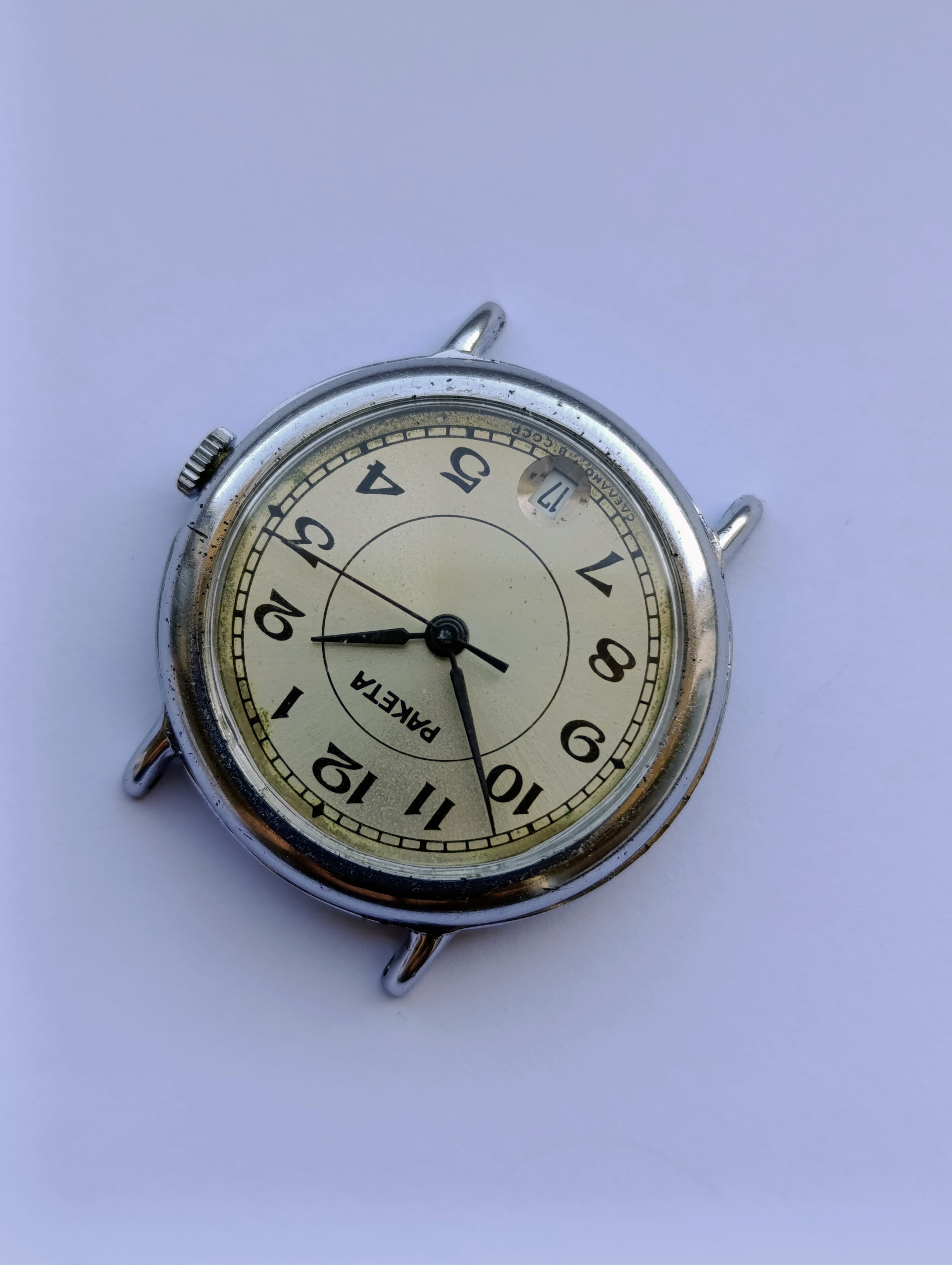 Vintage Raketa Watch 2614.H Caliber 19 Jewels – Petrodvorets USSR 1980s Mechanical Men’s Wristwatch – thumbnail 6
