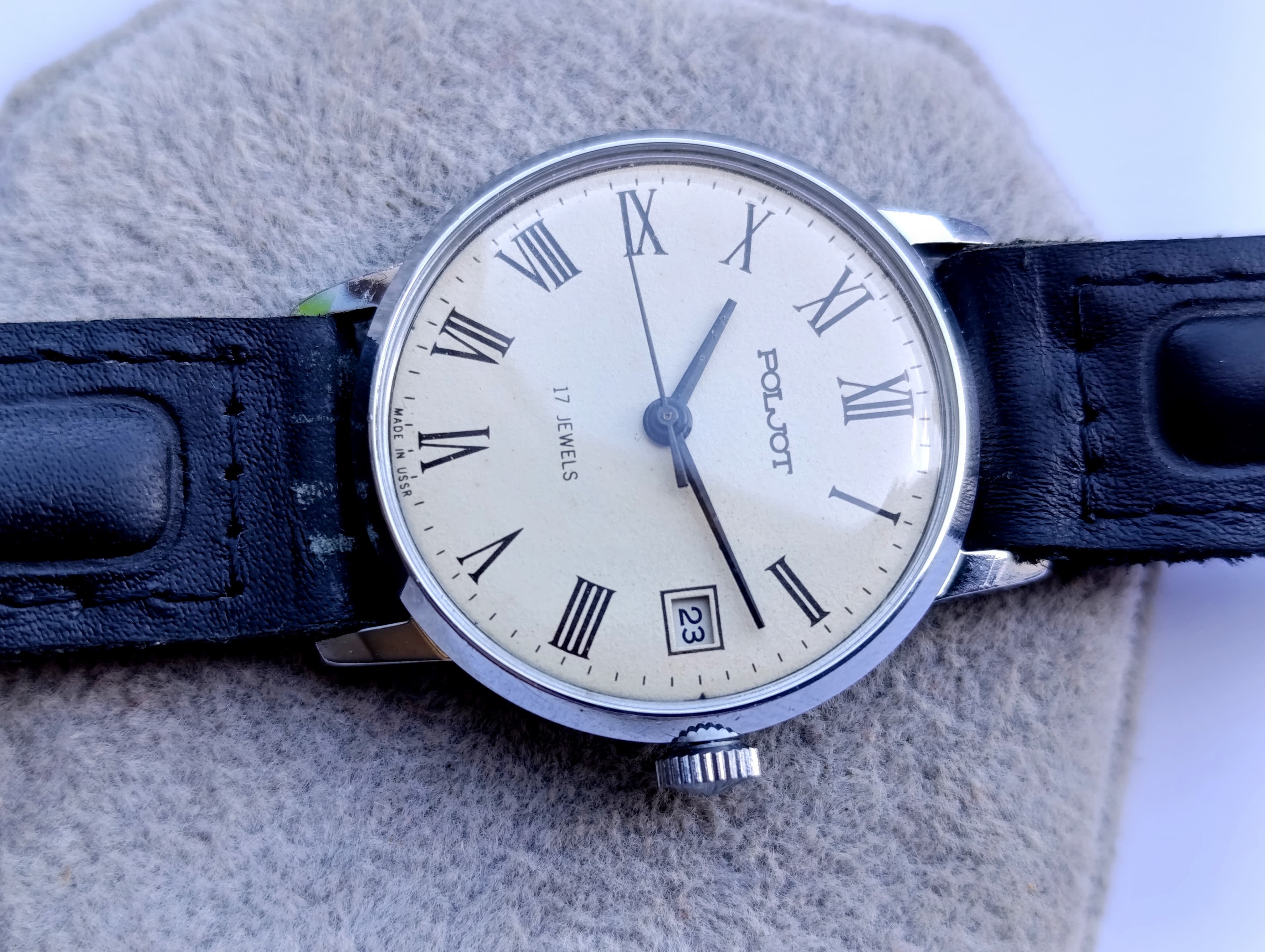 Soviet Watch Poljot 2614.2H Model 4321355 Manual Winding 17 Jewels First Moscow Watch Factory Made in USSR 1980s – thumbnail 4
