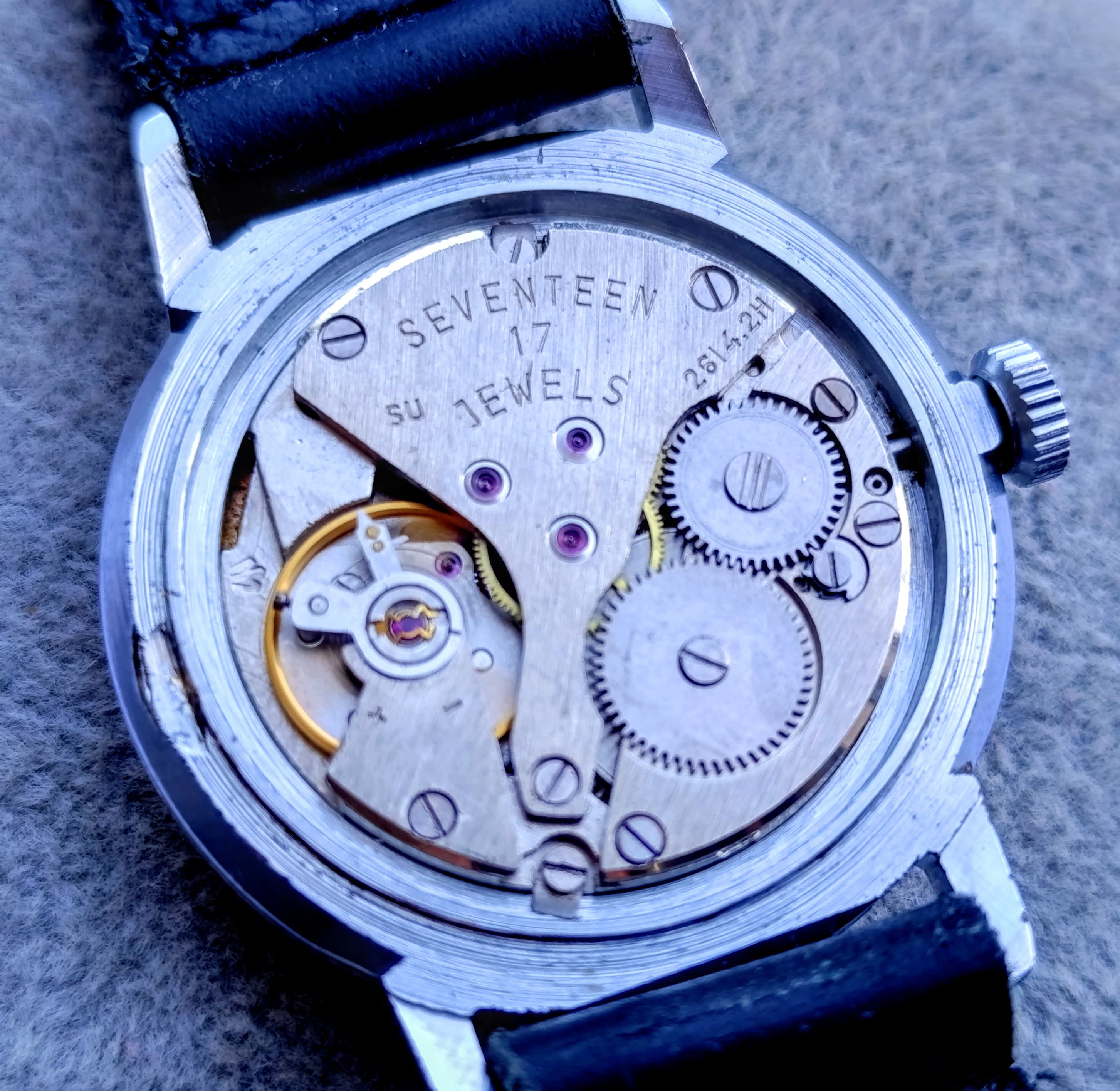 Soviet Watch Poljot 2614.2H Model 4321355 Manual Winding 17 Jewels First Moscow Watch Factory Made in USSR 1980s – thumbnail 3