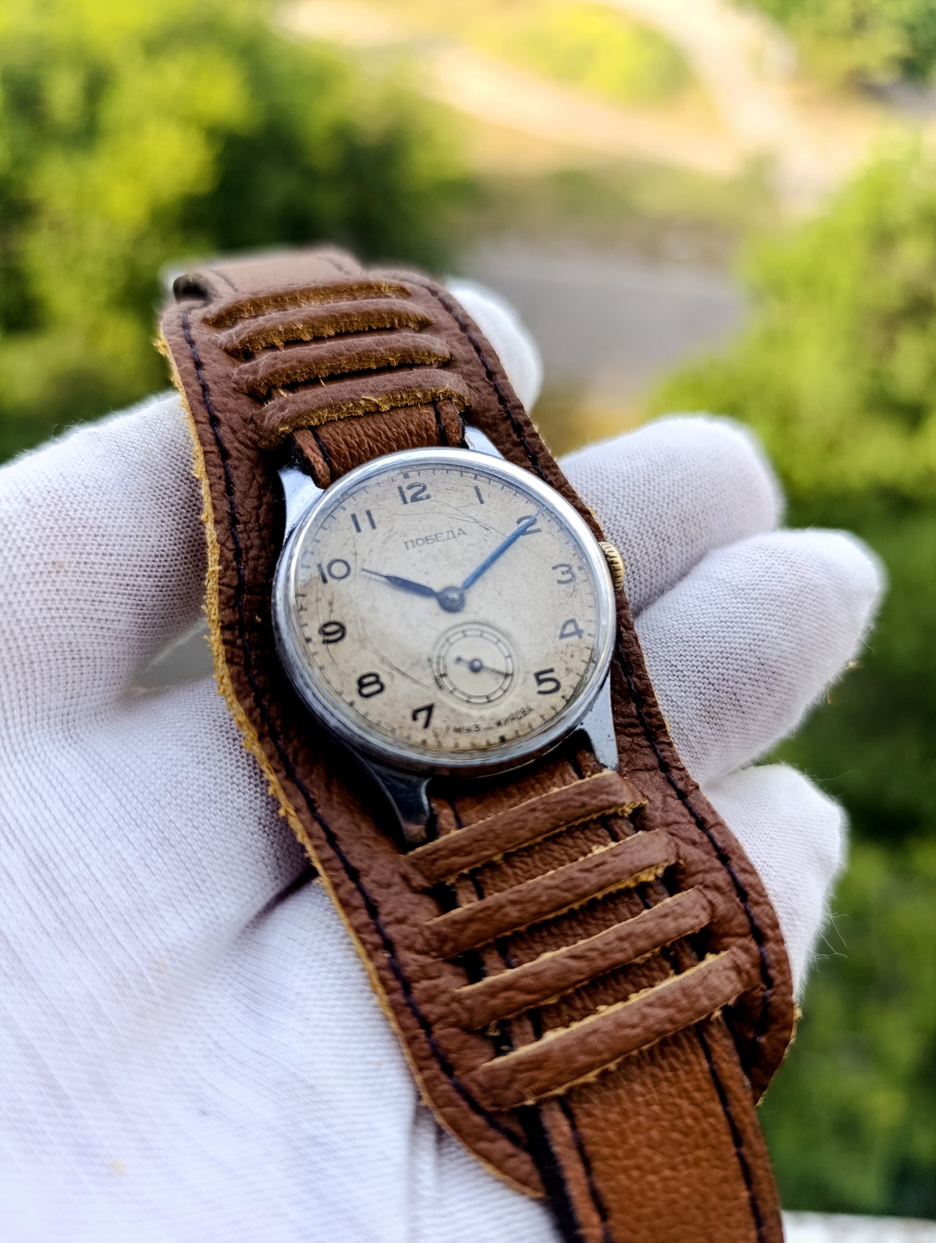 Pobeda 2603 Vintage Soviet Watch First Moscow Watch Factory Made in USSR 1956 – thumbnail 8