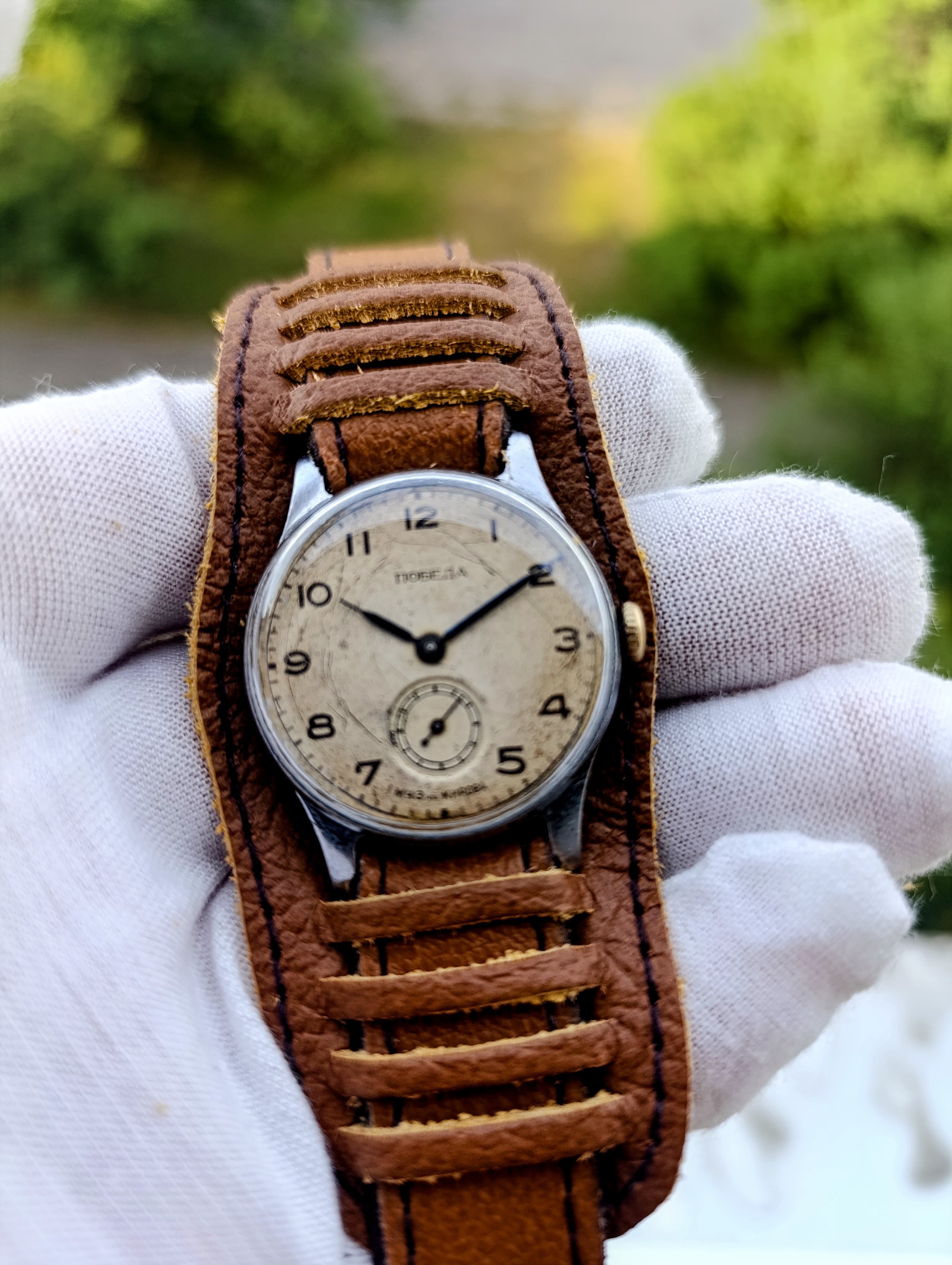 Pobeda 2603 Vintage Soviet Watch First Moscow Watch Factory Made in USSR 1956 – thumbnail 7