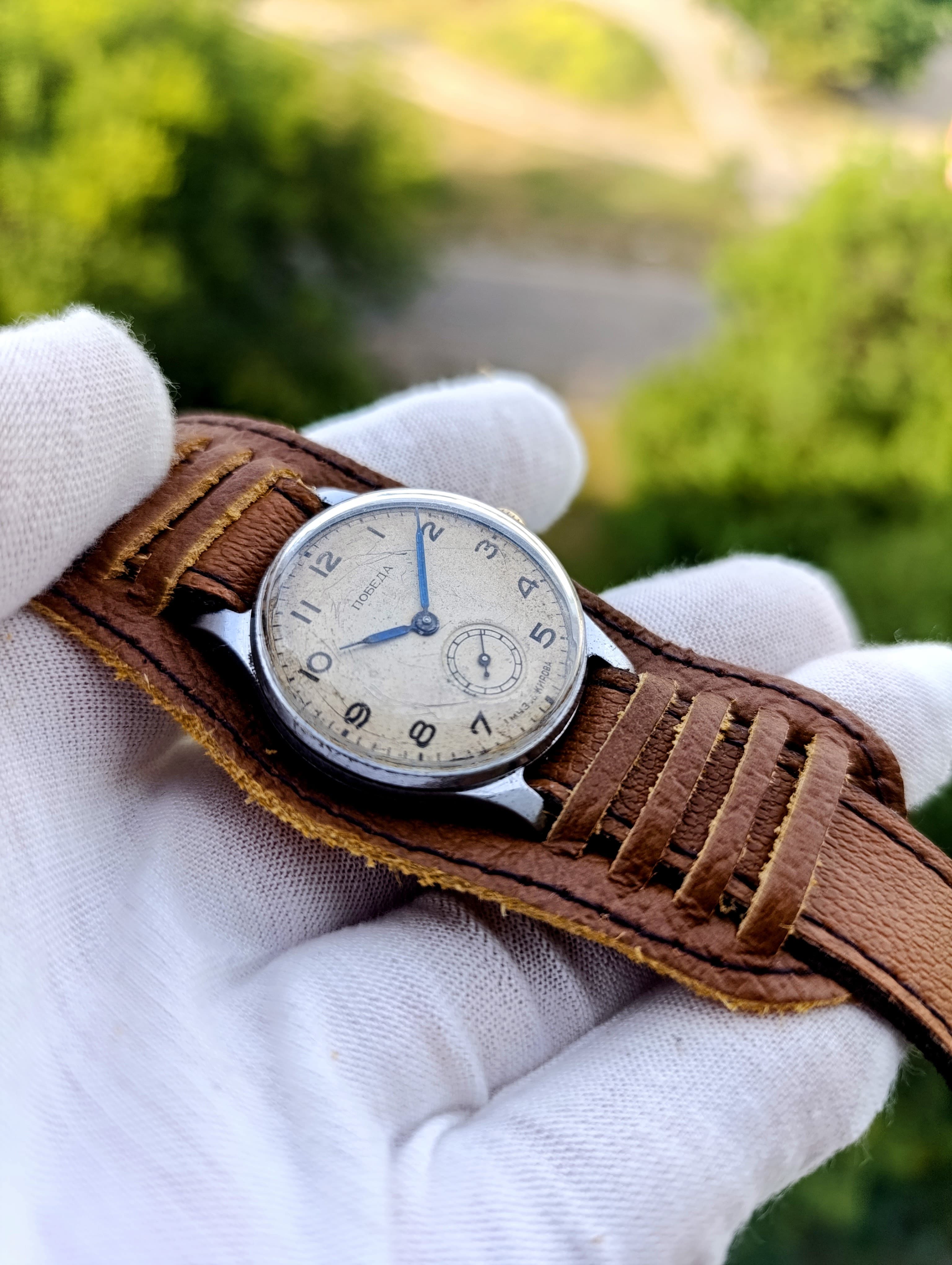 Pobeda 2603 Vintage Soviet Watch First Moscow Watch Factory Made in USSR 1956 – thumbnail 6