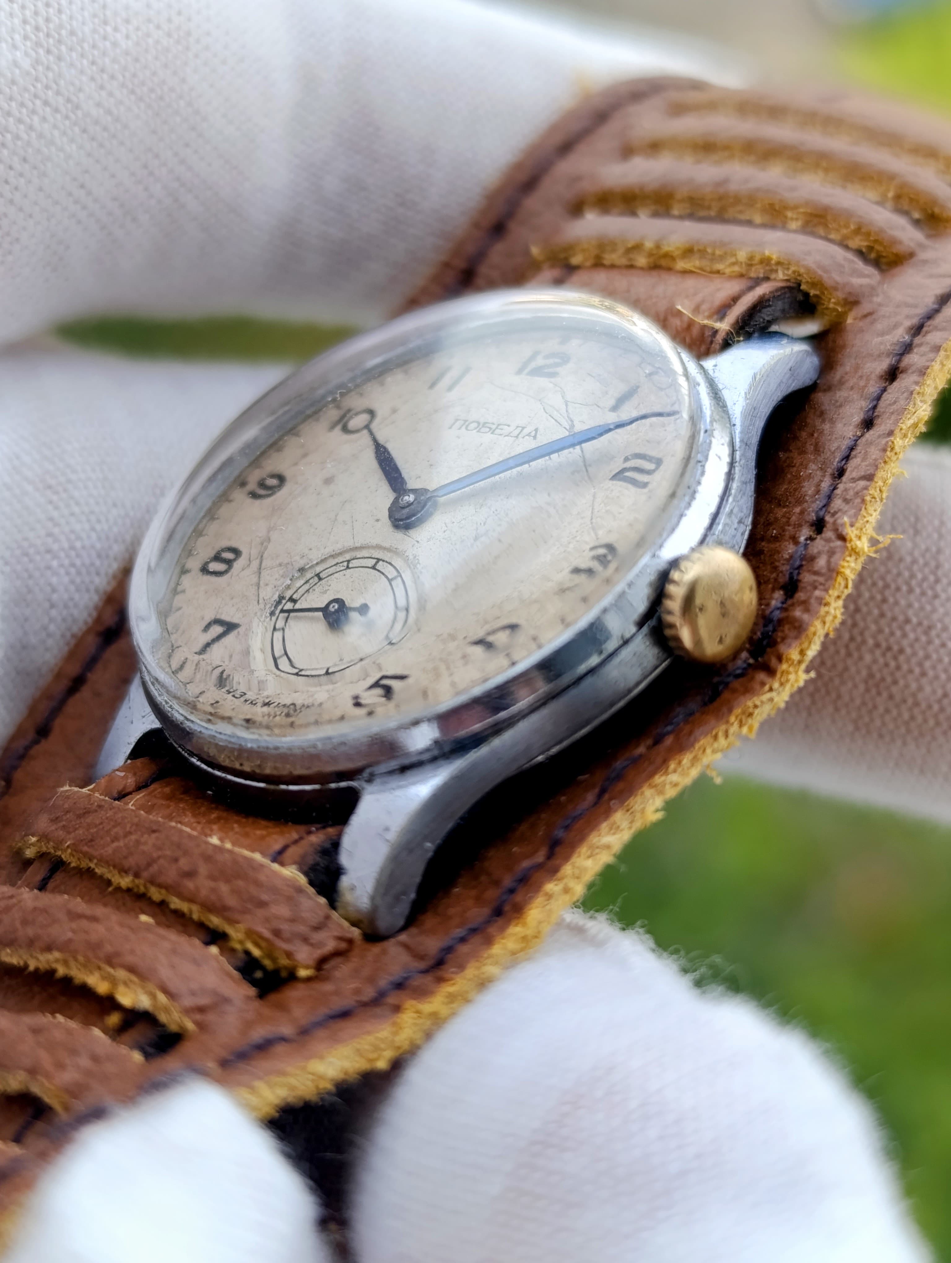 Pobeda 2603 Vintage Soviet Watch First Moscow Watch Factory Made in USSR 1956 – thumbnail 5