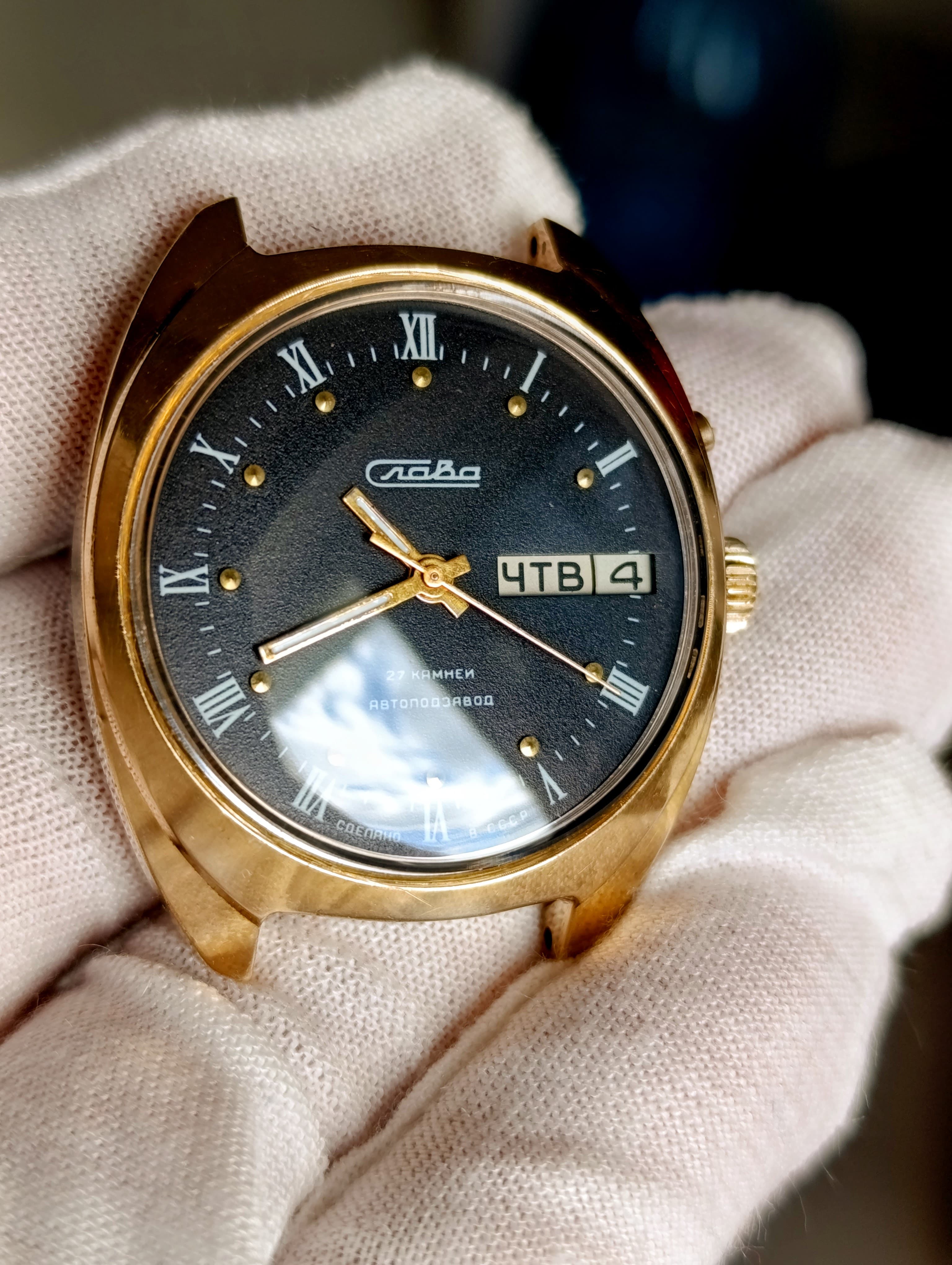 Slava 2427 Automatic USSR Watch | Day-Date 27 Jewels, Serviced August 2025 – thumbnail 4
