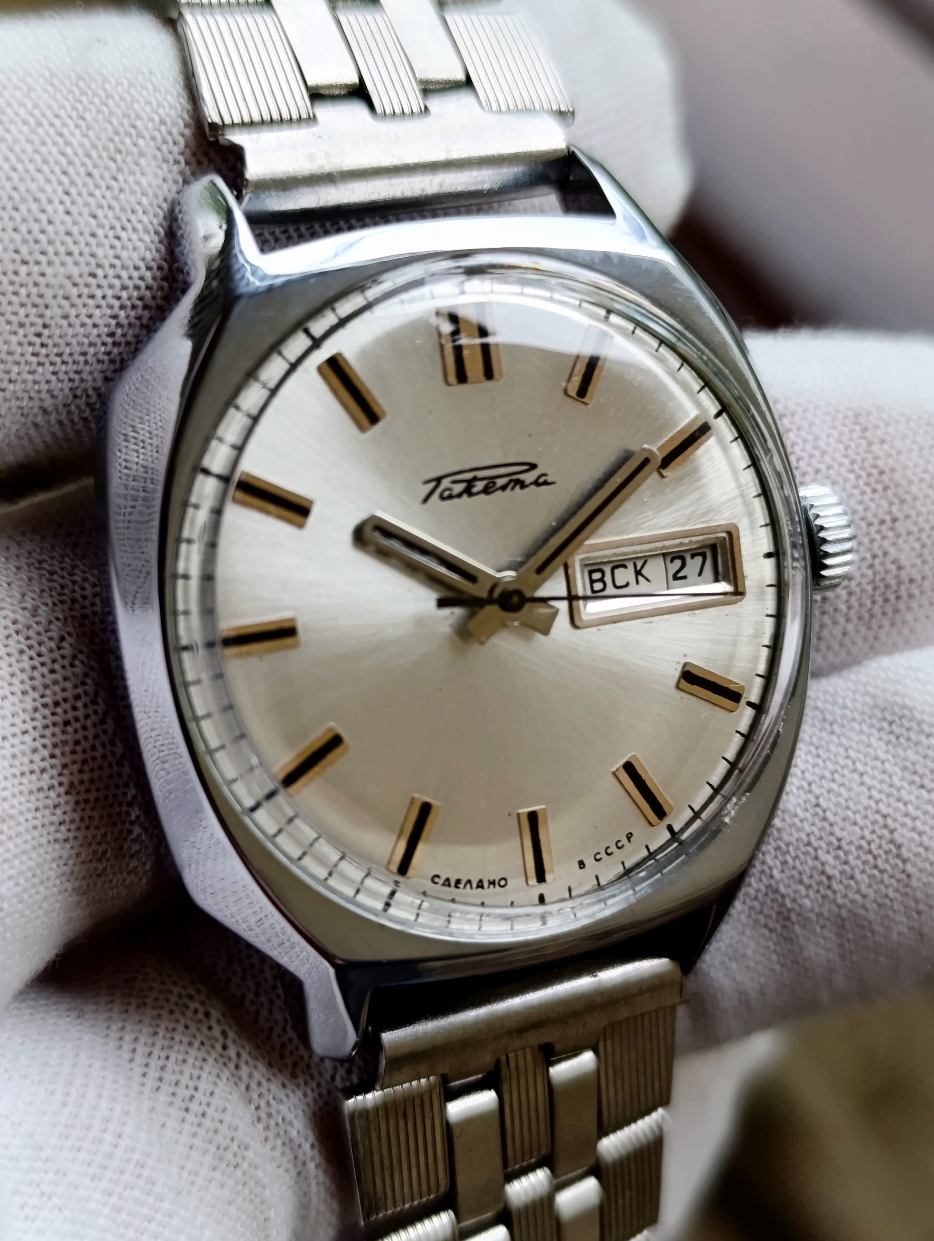 Raketa Soviet Mechanical Watch Automatic Winding Caliber 2627.H 29 Jewels Made in USSR 1980s – thumbnail 1