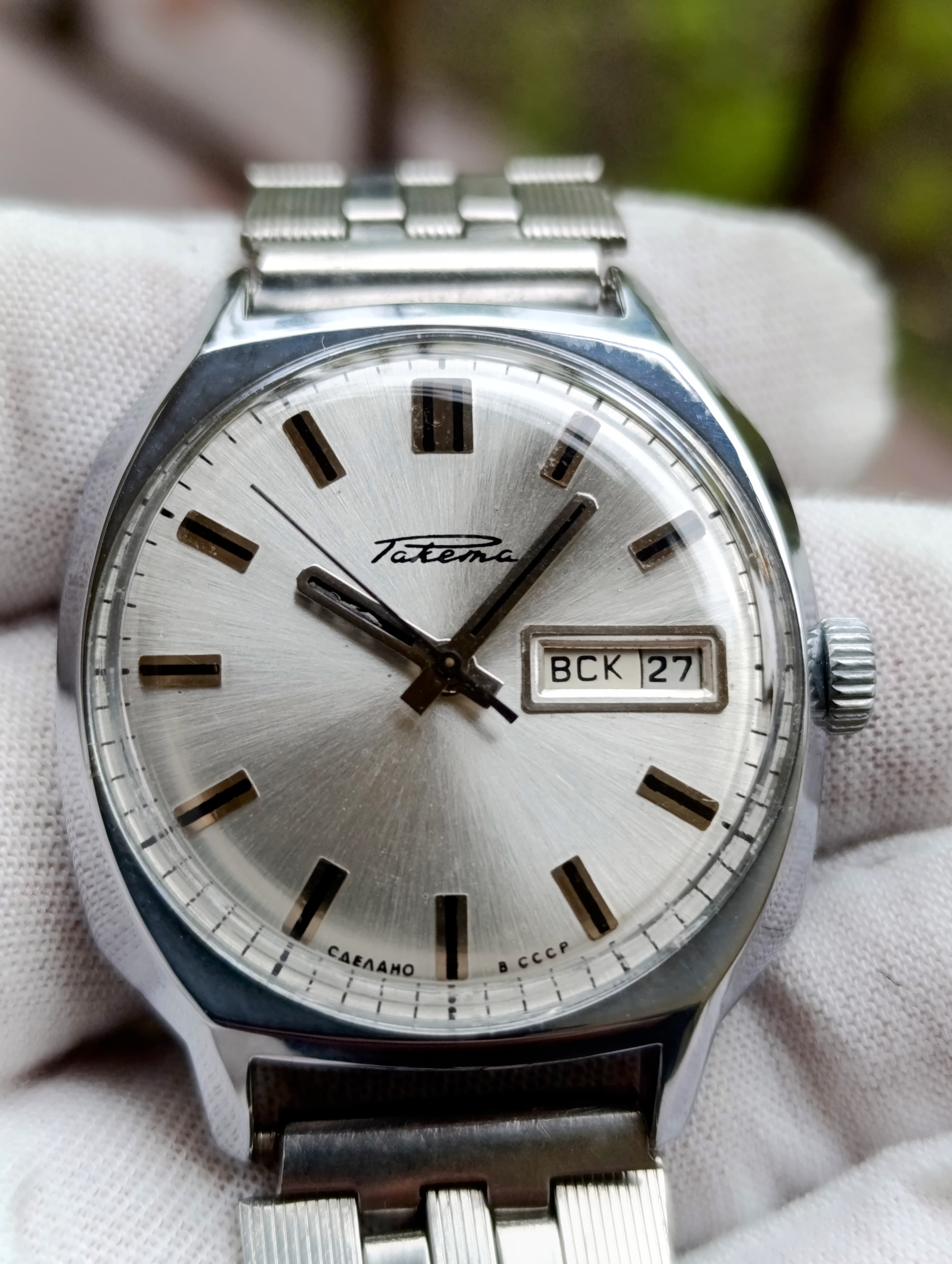Raketa Soviet Mechanical Watch Automatic Winding Caliber 2627.H 29 Jewels Made in USSR 1980s – thumbnail 8