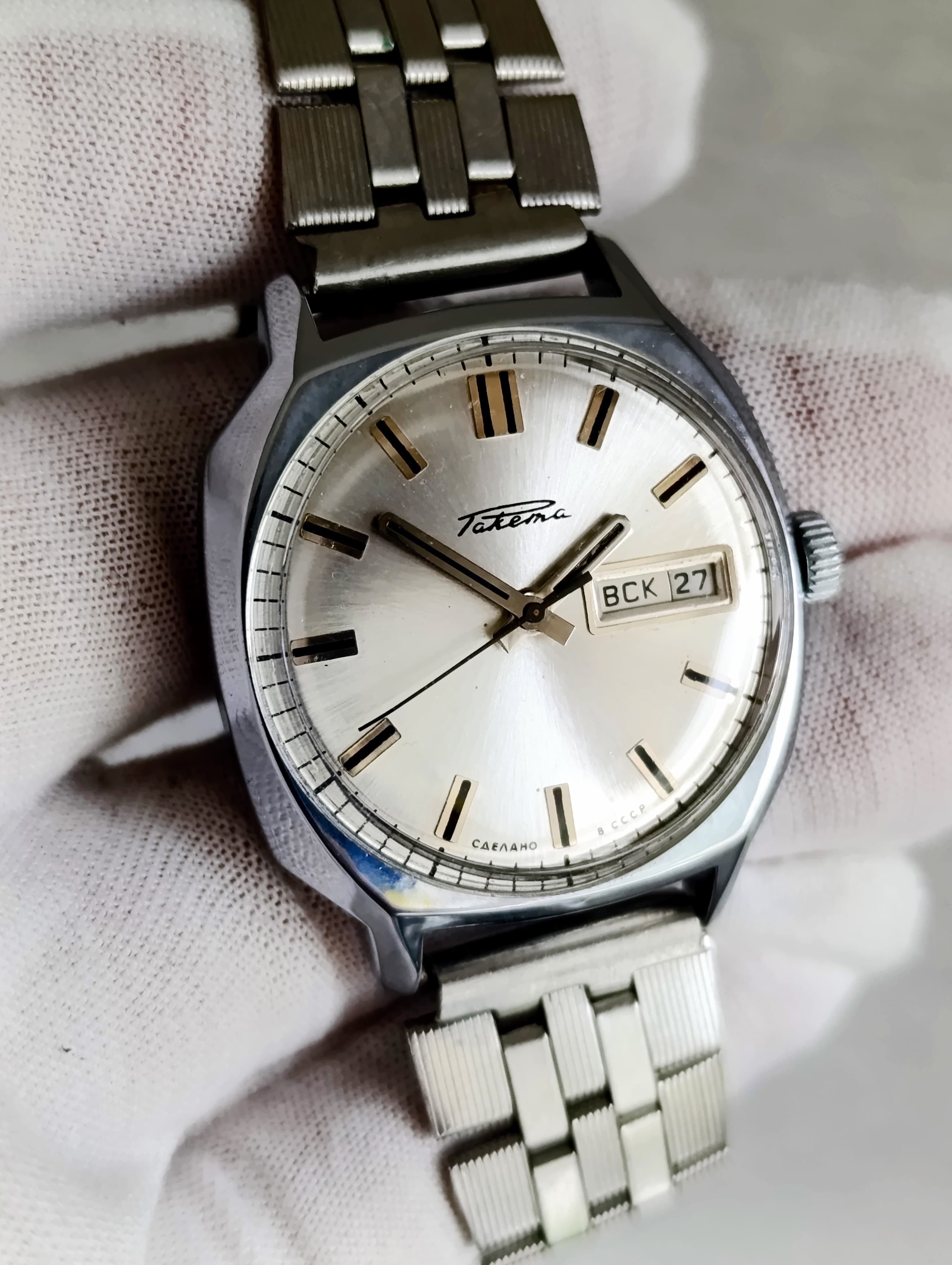 Raketa Soviet Mechanical Watch Automatic Winding Caliber 2627.H 29 Jewels Made in USSR 1980s – thumbnail 5