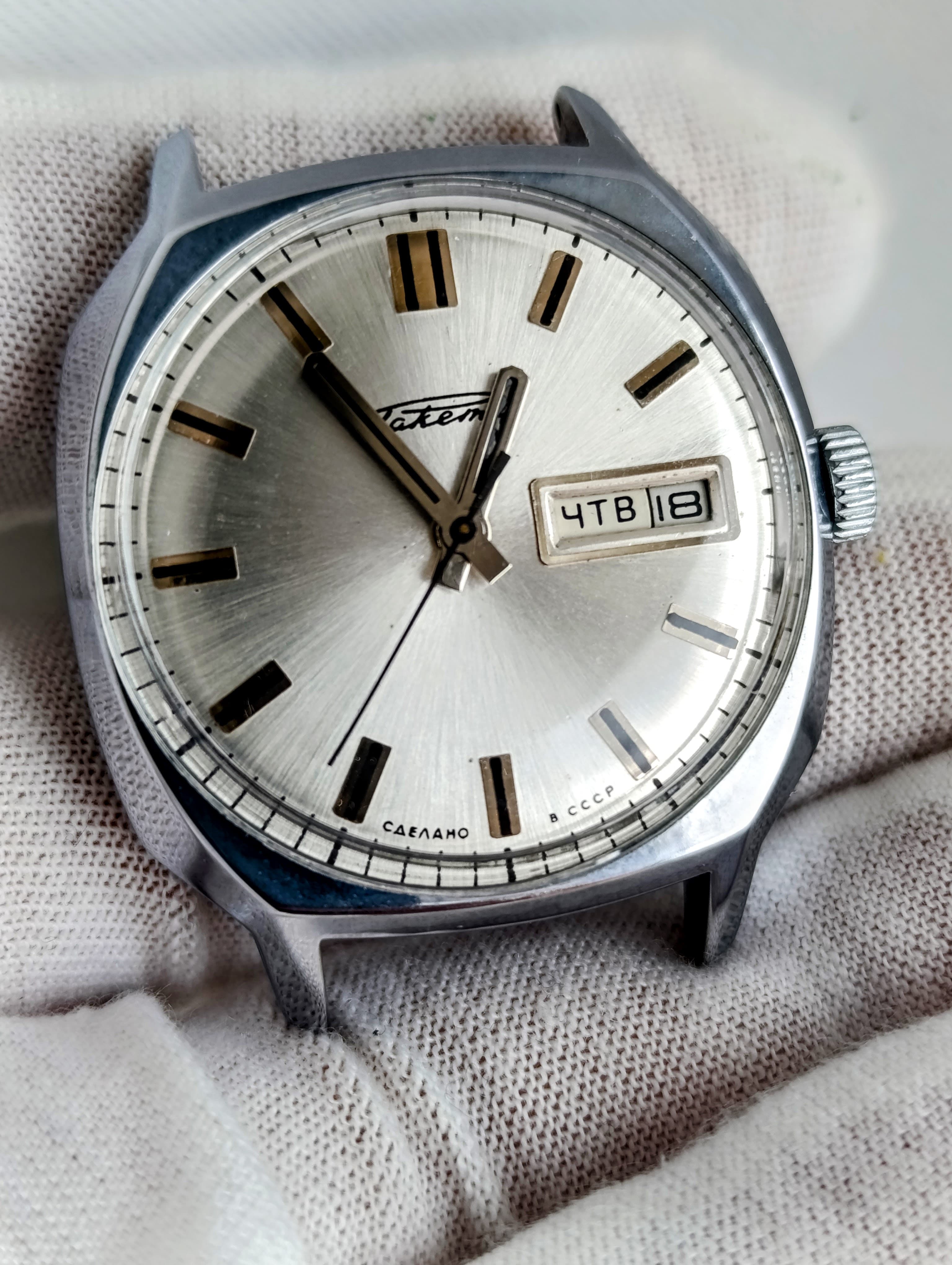 Raketa Soviet Mechanical Watch Automatic Winding Caliber 2627.H 29 Jewels Made in USSR 1980s – thumbnail 4