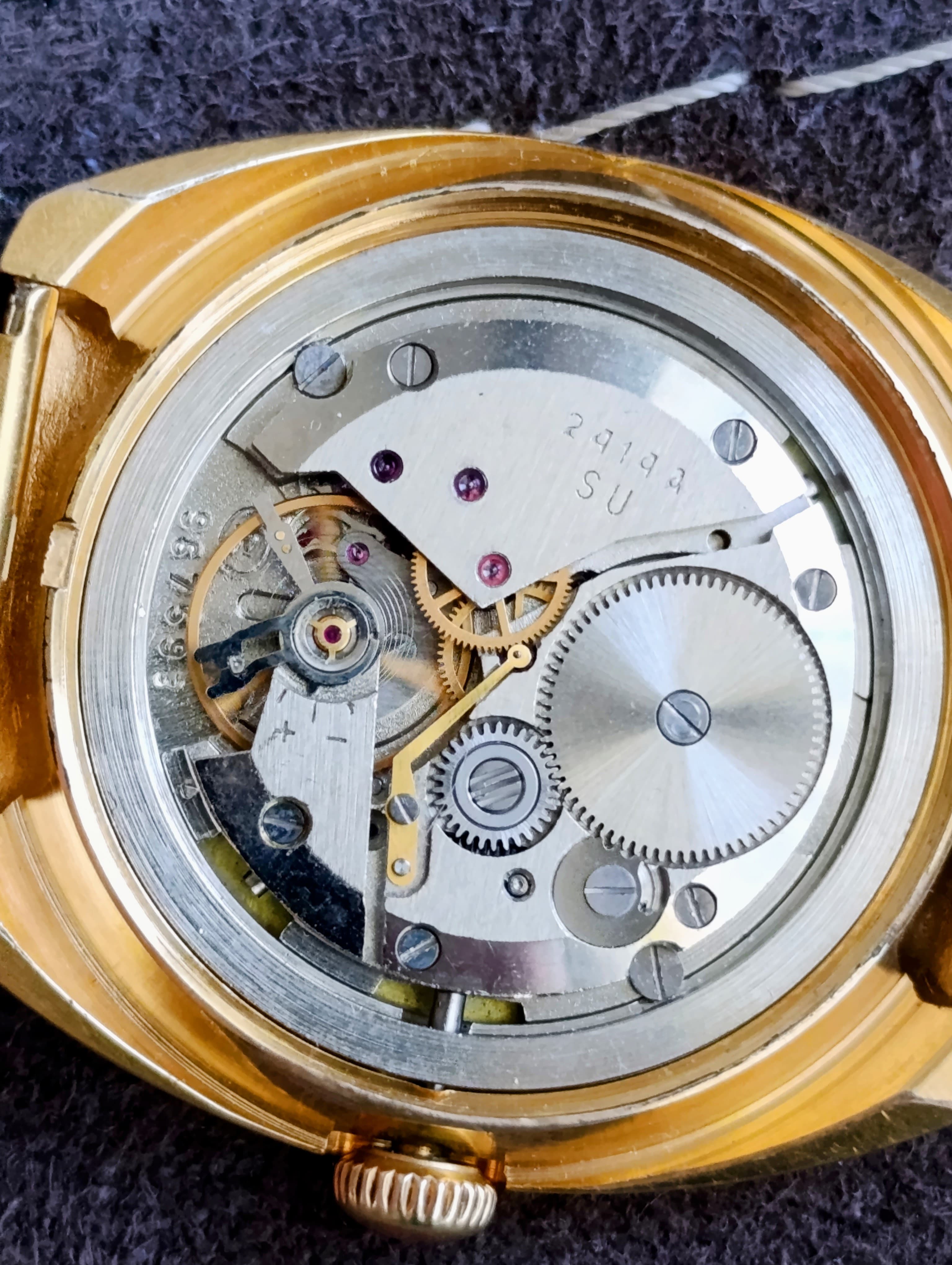 Vintage USSR Vostok Mechanical Watch - Original 2414A Movement, Brown Guilloche Dial – thumbnail 4