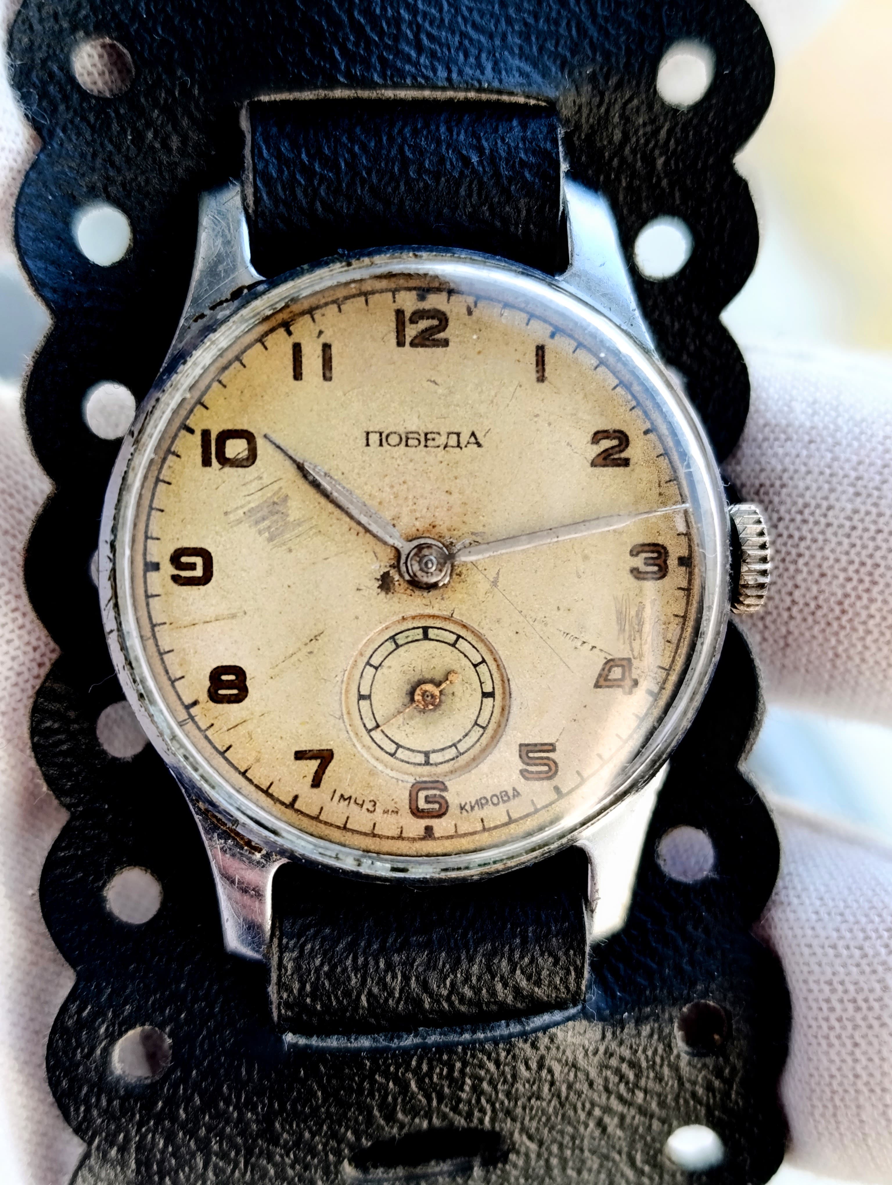 Soviet Watch Pobeda Cal.: 2602 15 Jewels Vintage Wristwatch Made in USSR 1955 – thumbnail 1