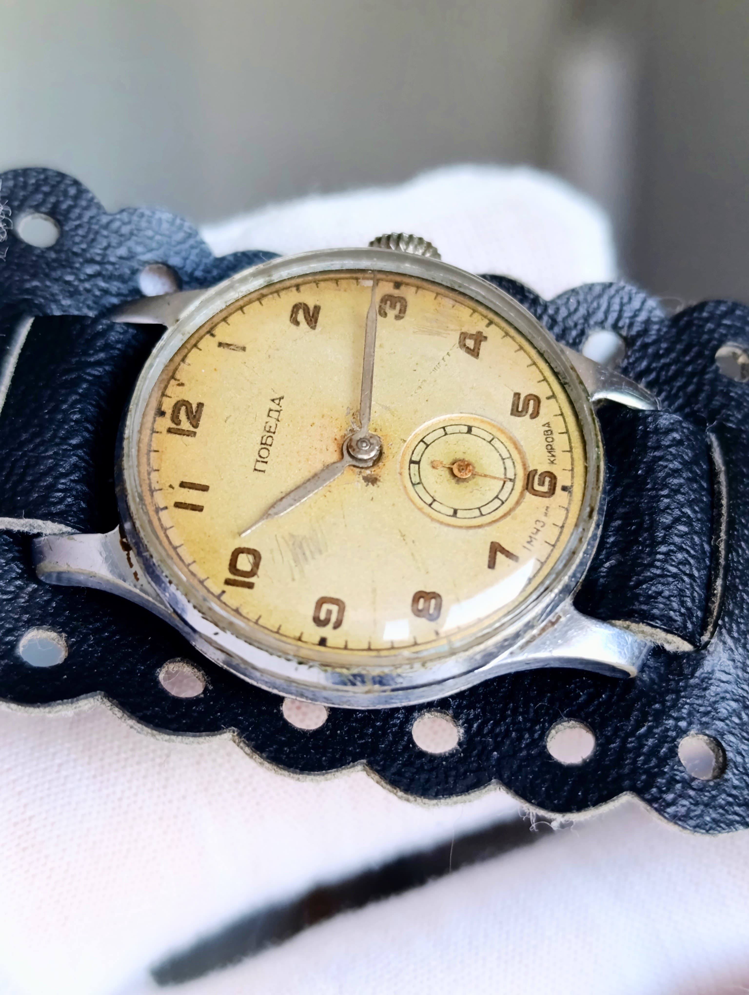 Soviet Watch Pobeda Cal.: 2602 15 Jewels Vintage Wristwatch Made in USSR 1955 – thumbnail 7