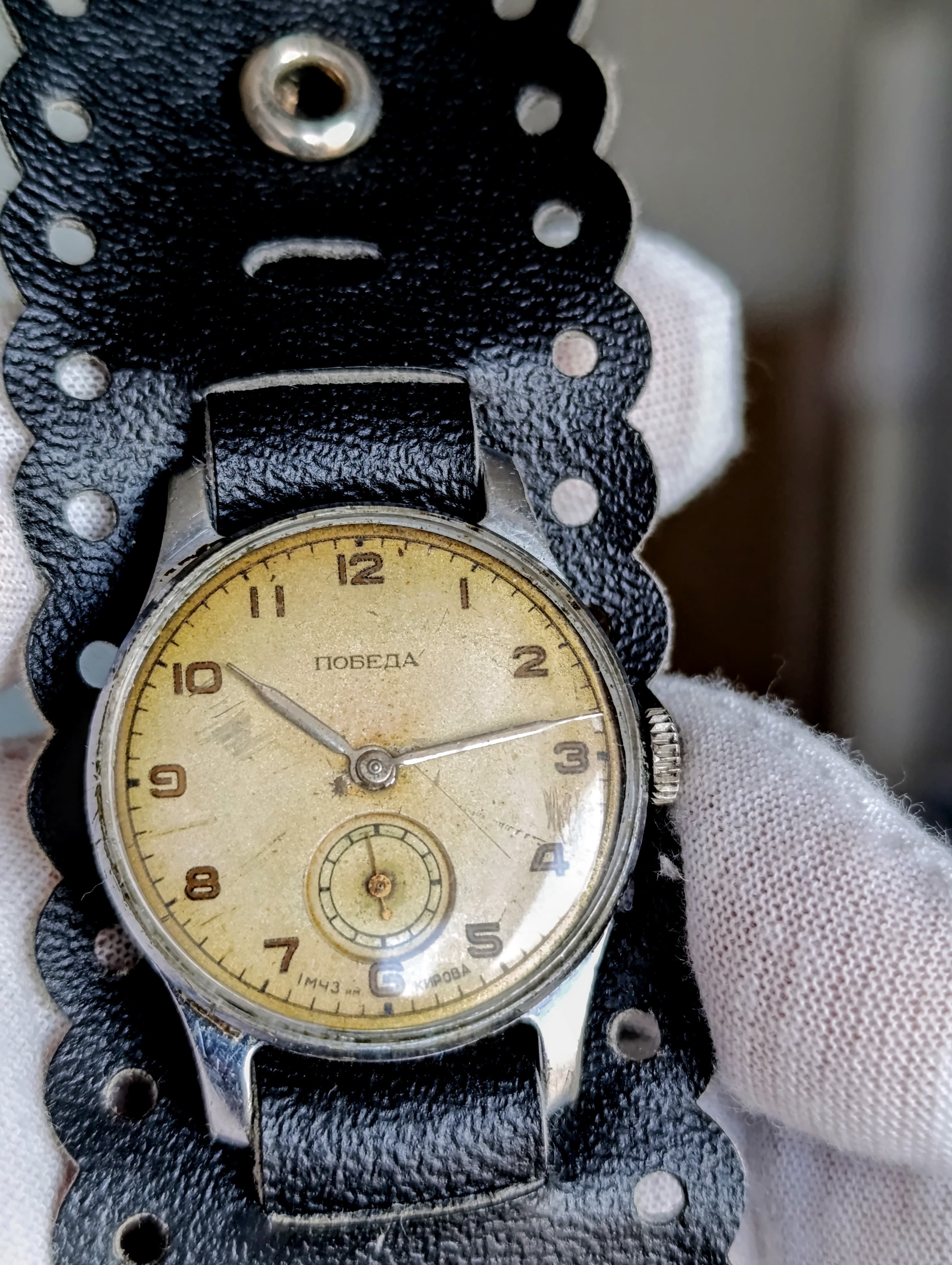 Soviet Watch Pobeda Cal.: 2602 15 Jewels Vintage Wristwatch Made in USSR 1955 – thumbnail 4