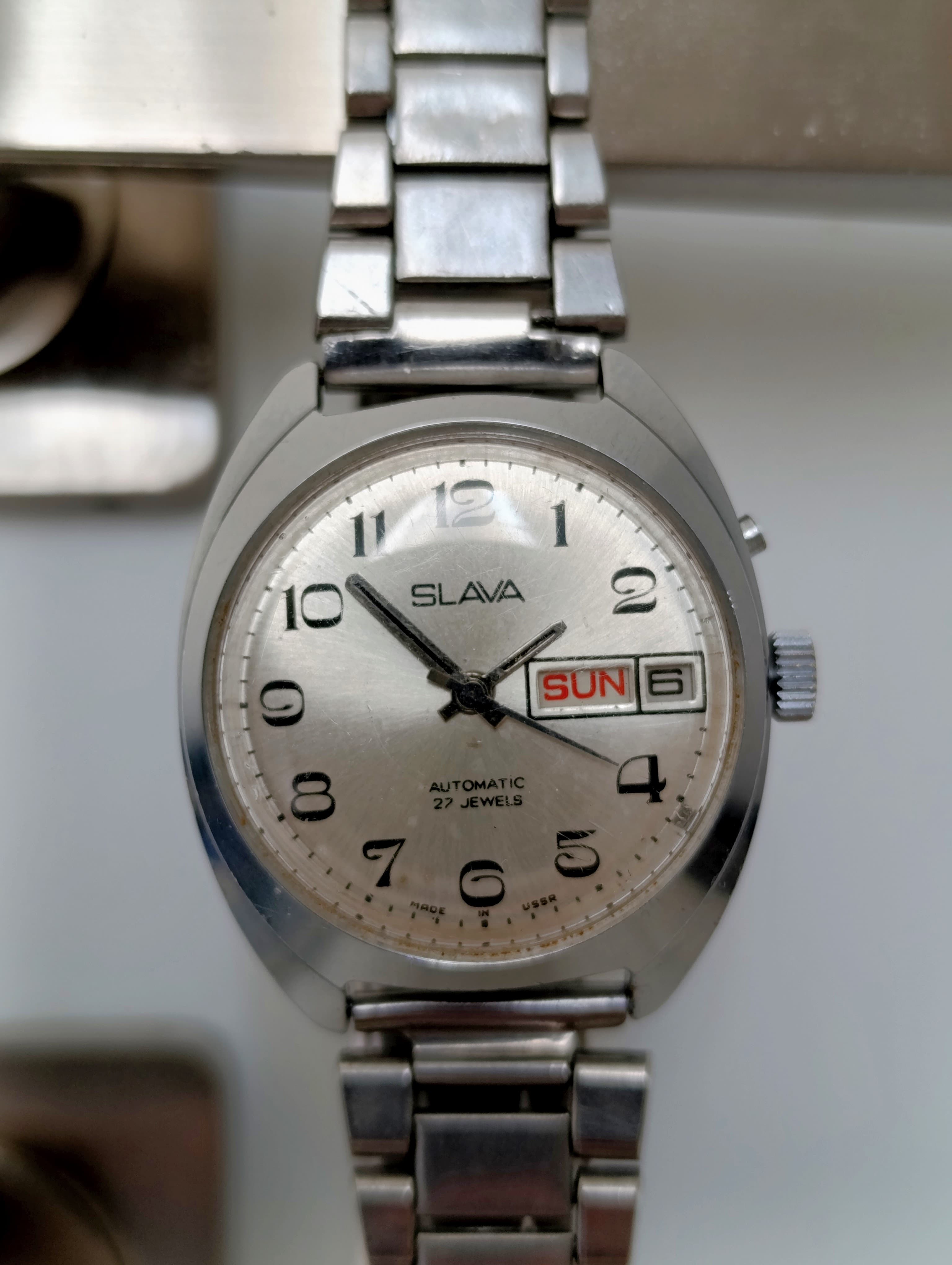 Vintage Slava Automatic Watch - USSR Heritage Timepiece – thumbnail 6