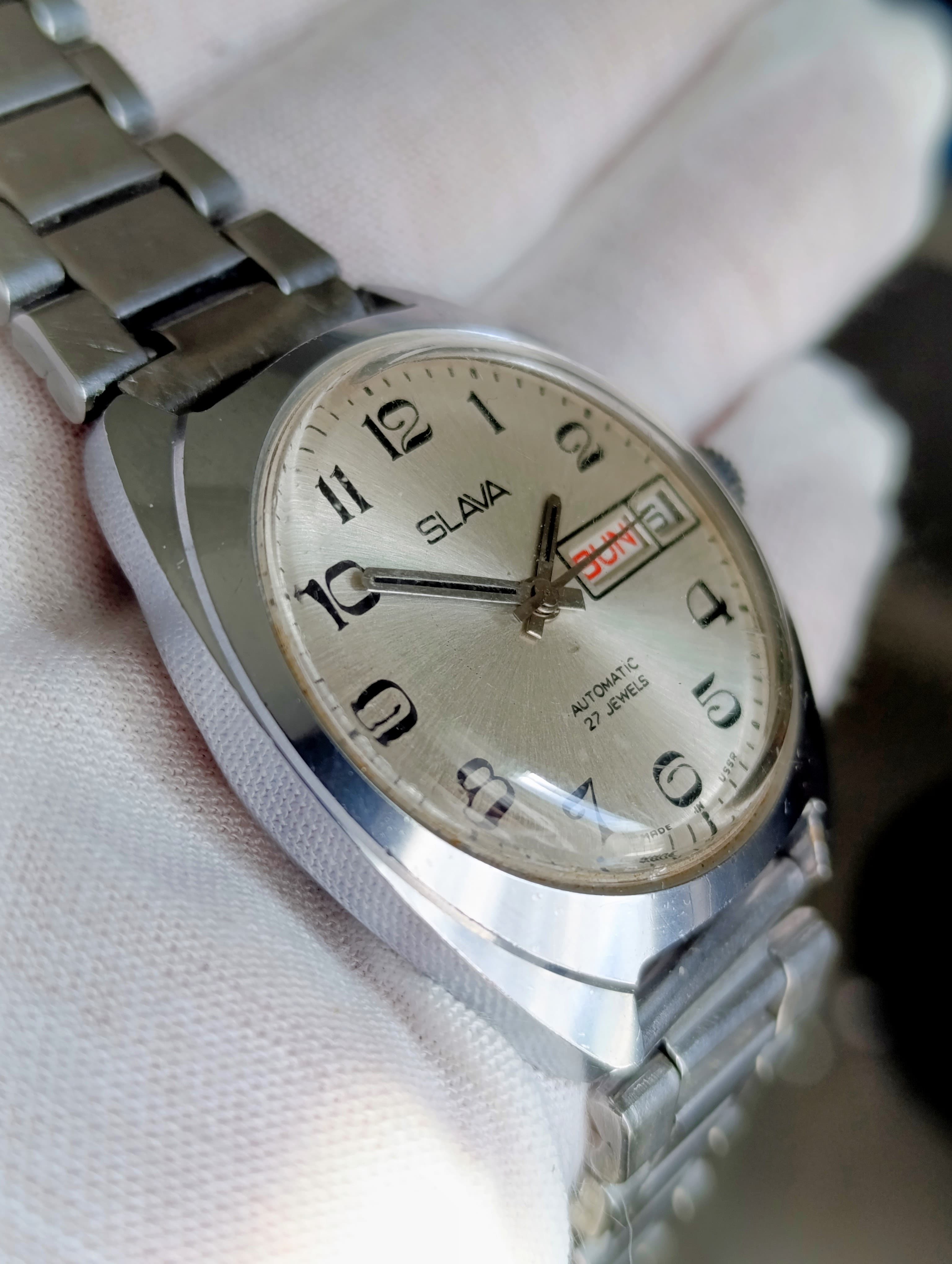 Vintage Slava Automatic Watch - USSR Heritage Timepiece – thumbnail 5