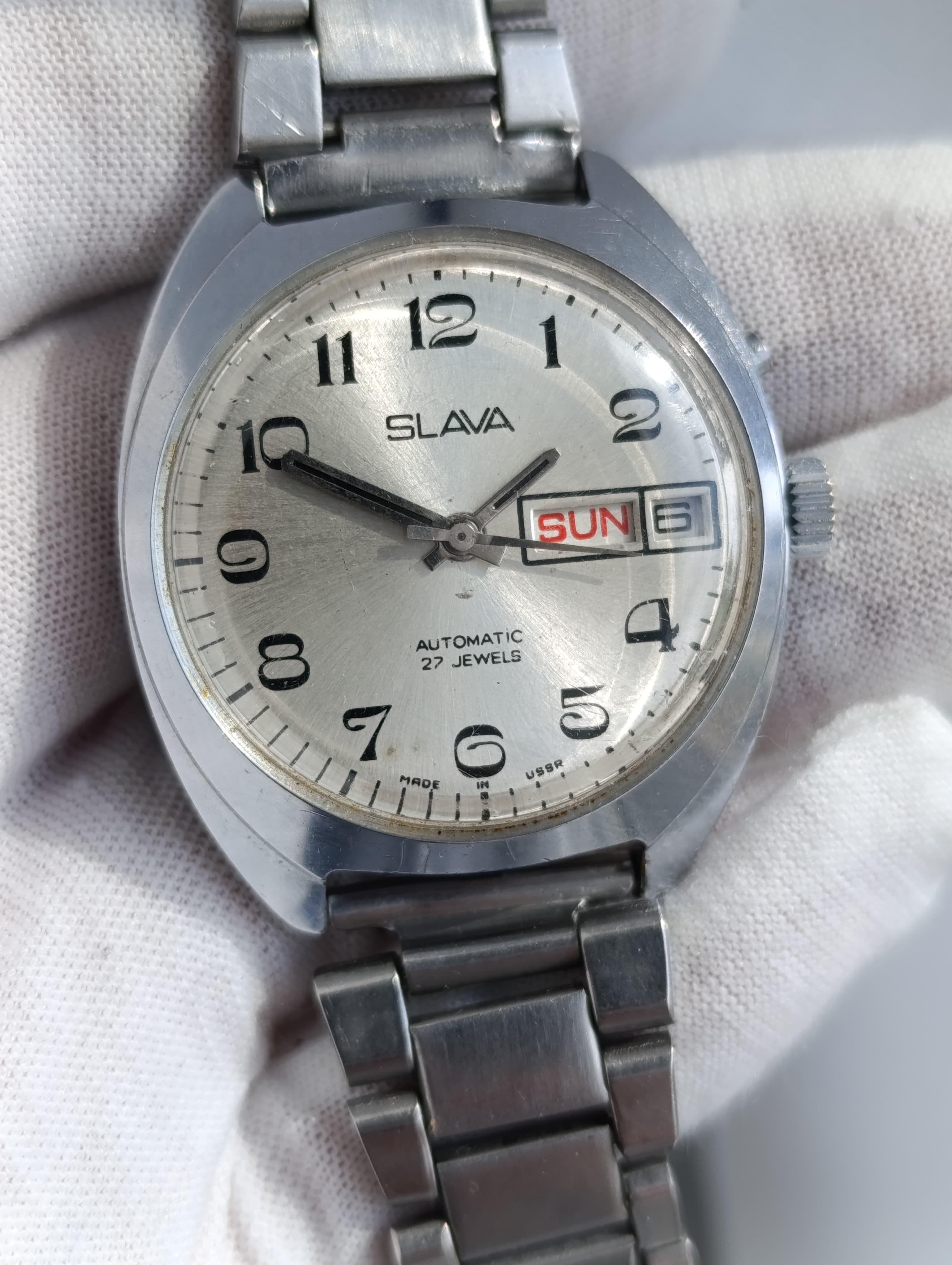 Vintage Slava Automatic Watch - USSR Heritage Timepiece – thumbnail 3