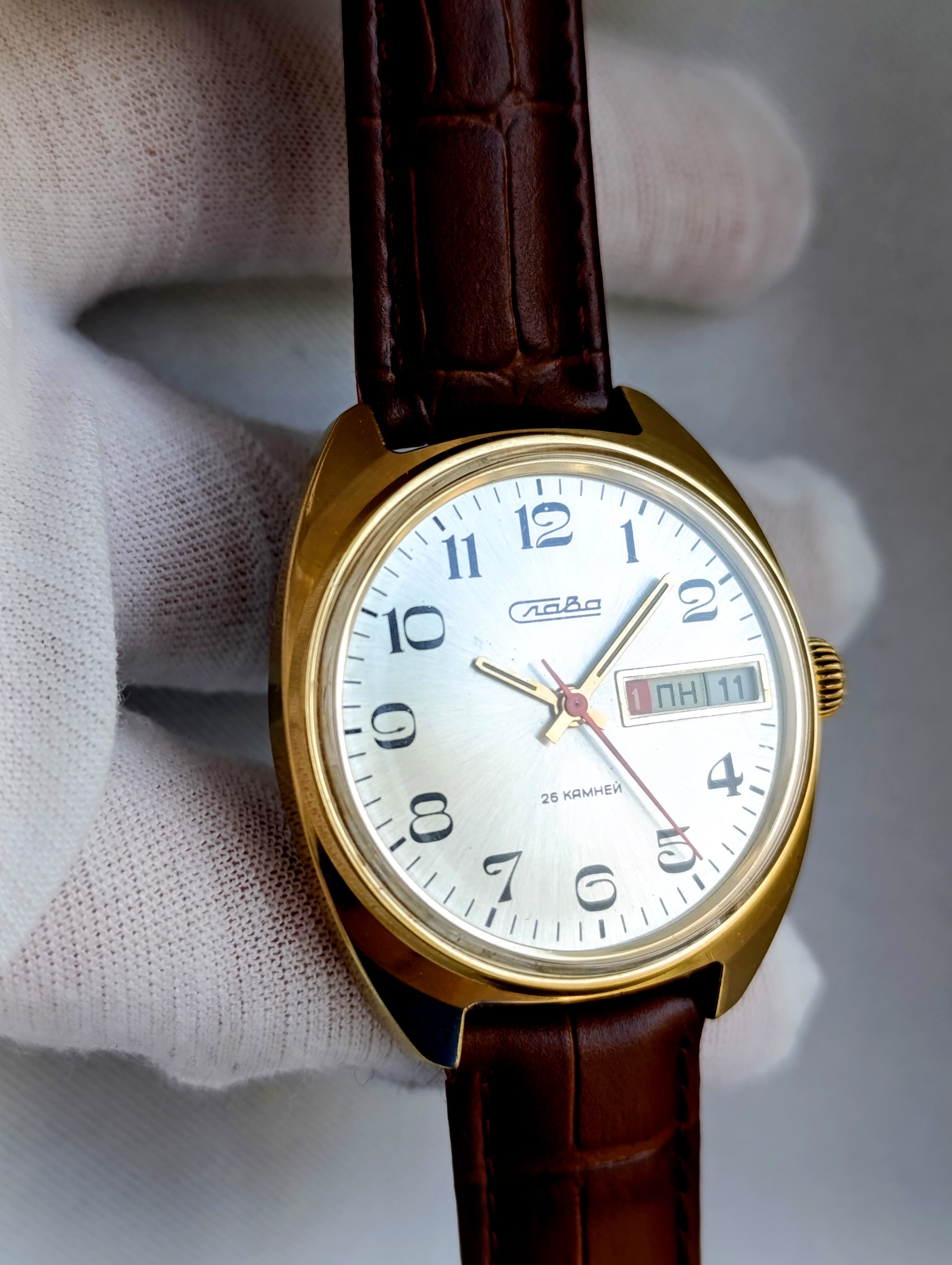 Rare Slava 2428 Vintage Watch | Second Moscow Factory Soviet Timepiece (1980s) – thumbnail 7