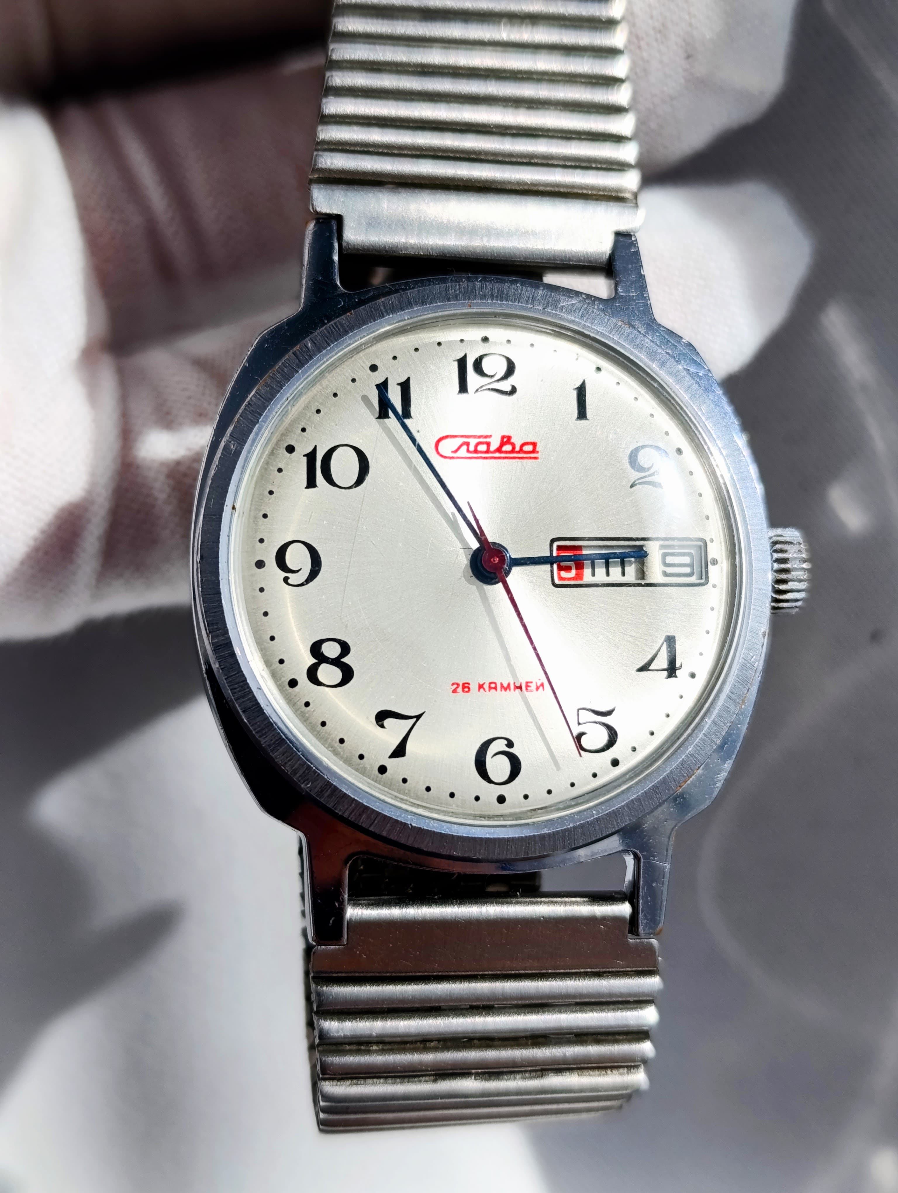 Slava Original Soviet Watch  Cal.: 2428  Made in USSR Second Moscow Watch Factory 1980s – thumbnail 14