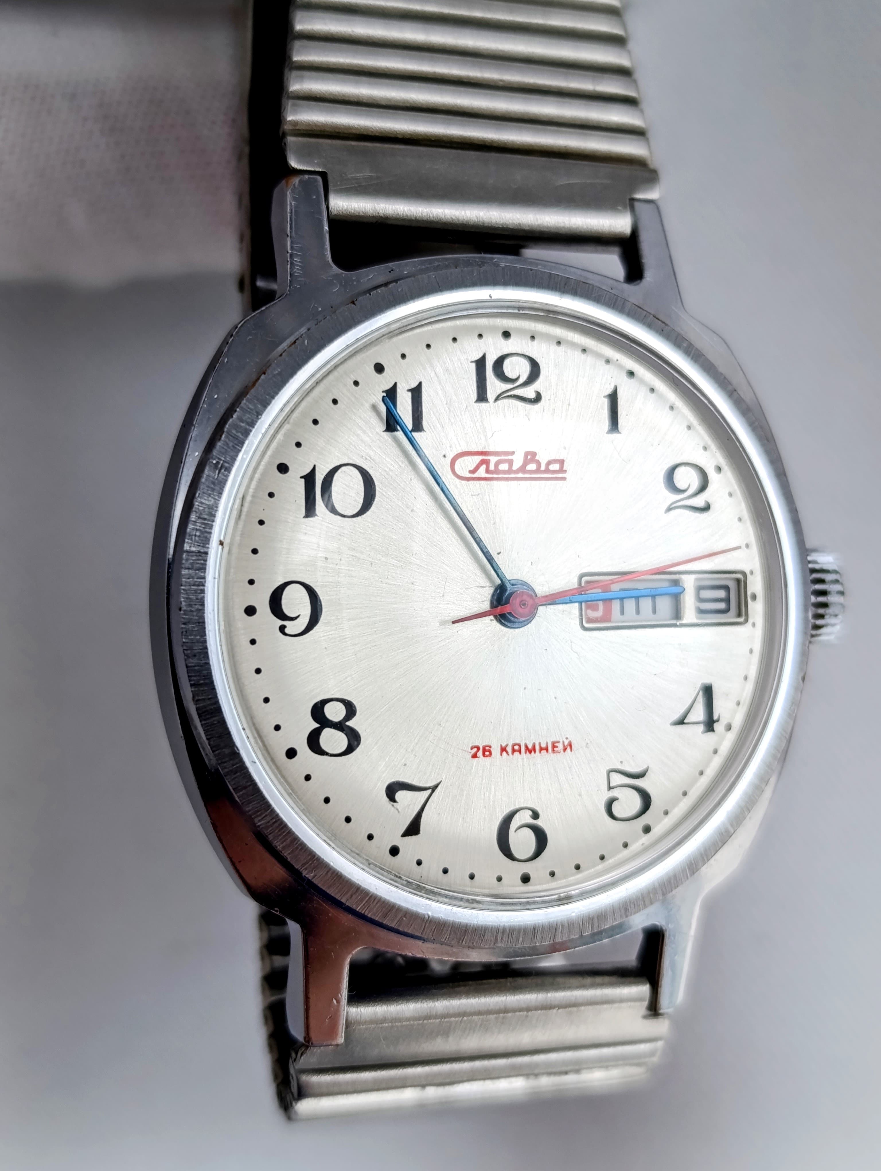 Slava Original Soviet Watch  Cal.: 2428  Made in USSR Second Moscow Watch Factory 1980s – thumbnail 13