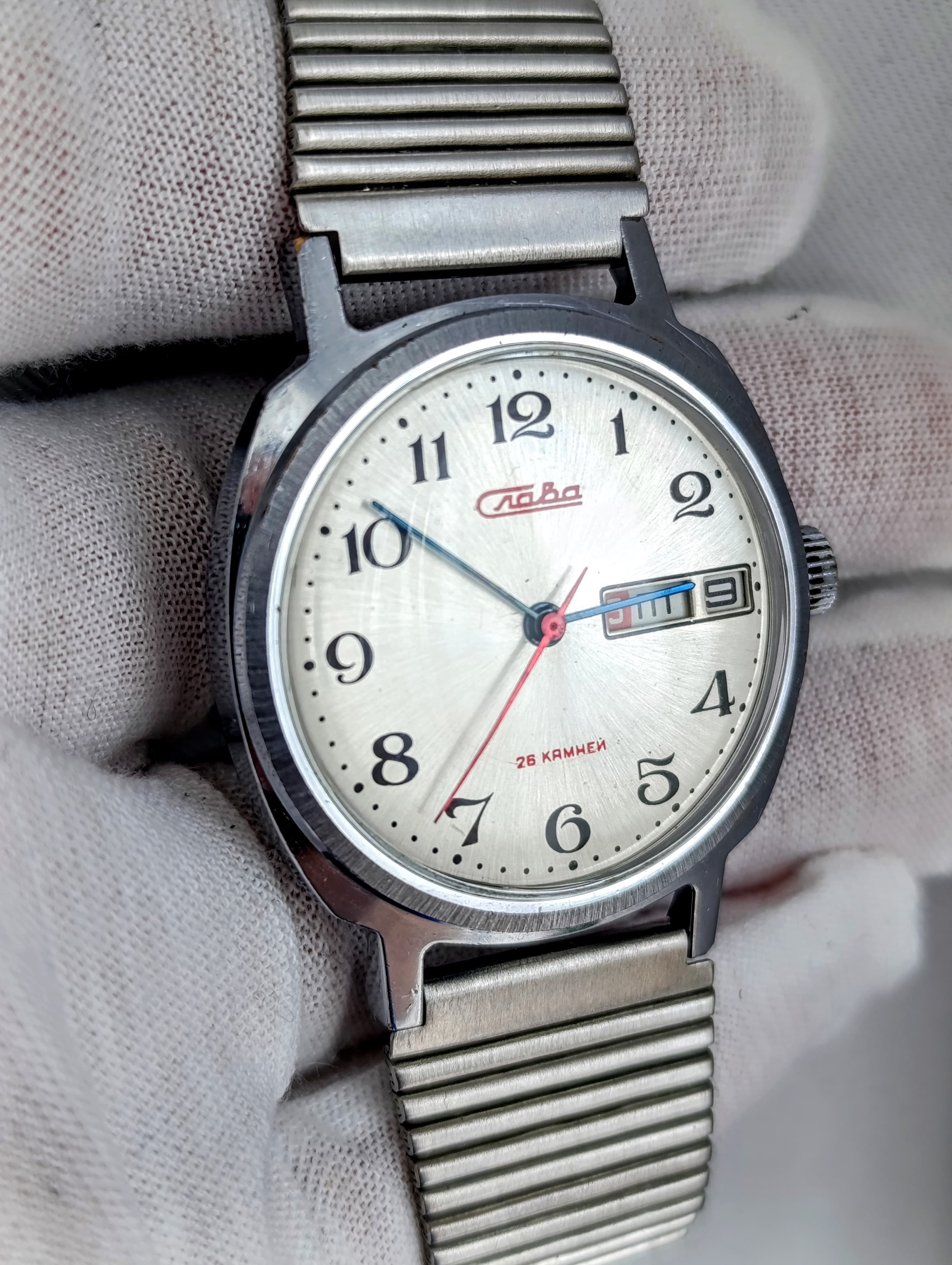 Slava Original Soviet Watch  Cal.: 2428  Made in USSR Second Moscow Watch Factory 1980s – thumbnail 10
