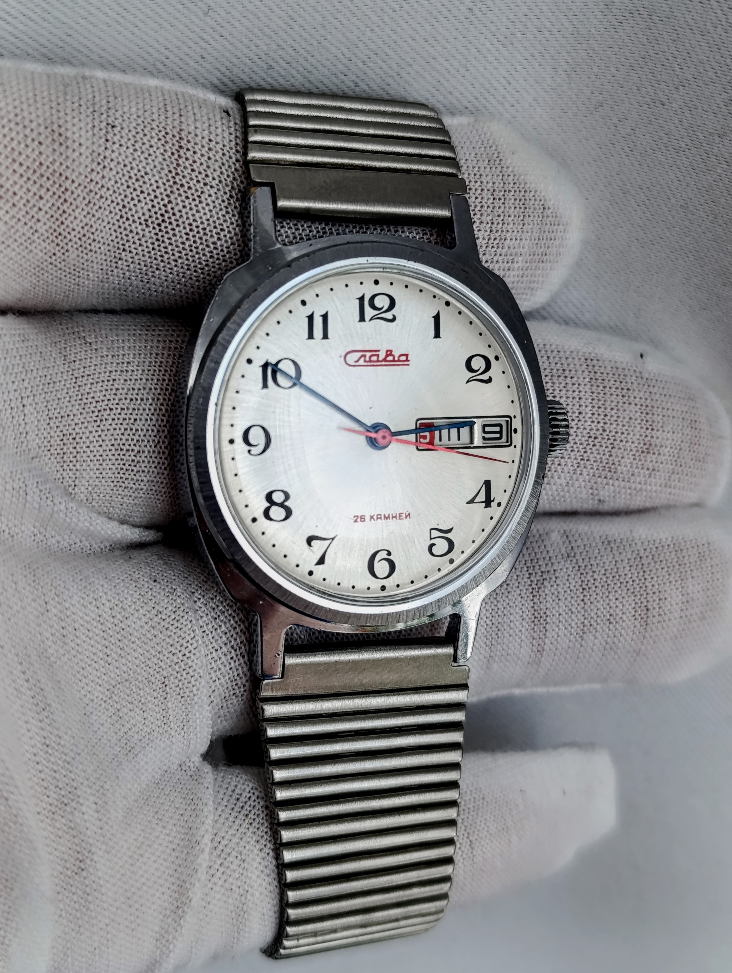 Slava Original Soviet Watch  Cal.: 2428  Made in USSR Second Moscow Watch Factory 1980s – thumbnail 4