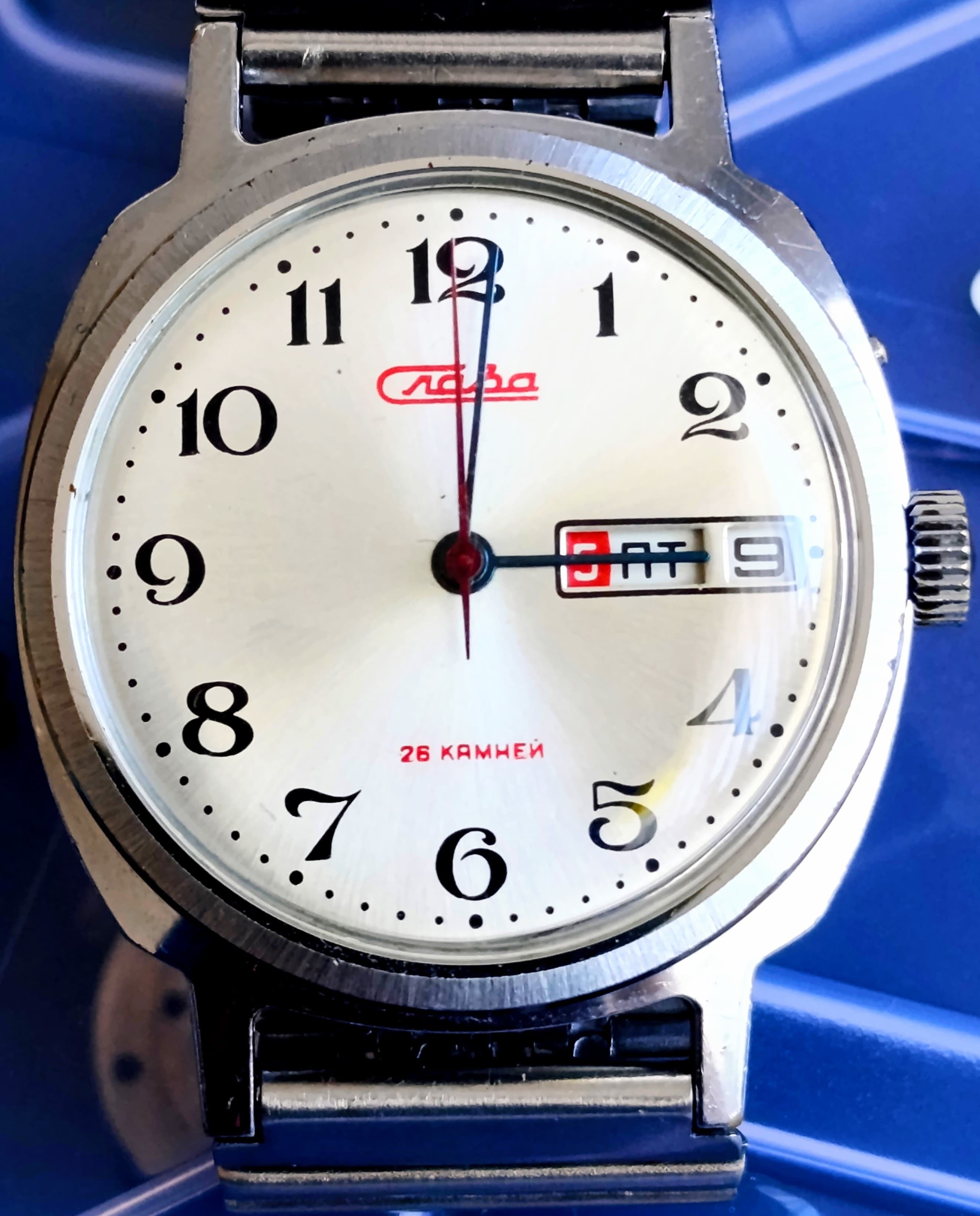 Slava Original Soviet Watch  Cal.: 2428  Made in USSR Second Moscow Watch Factory 1980s – thumbnail 15