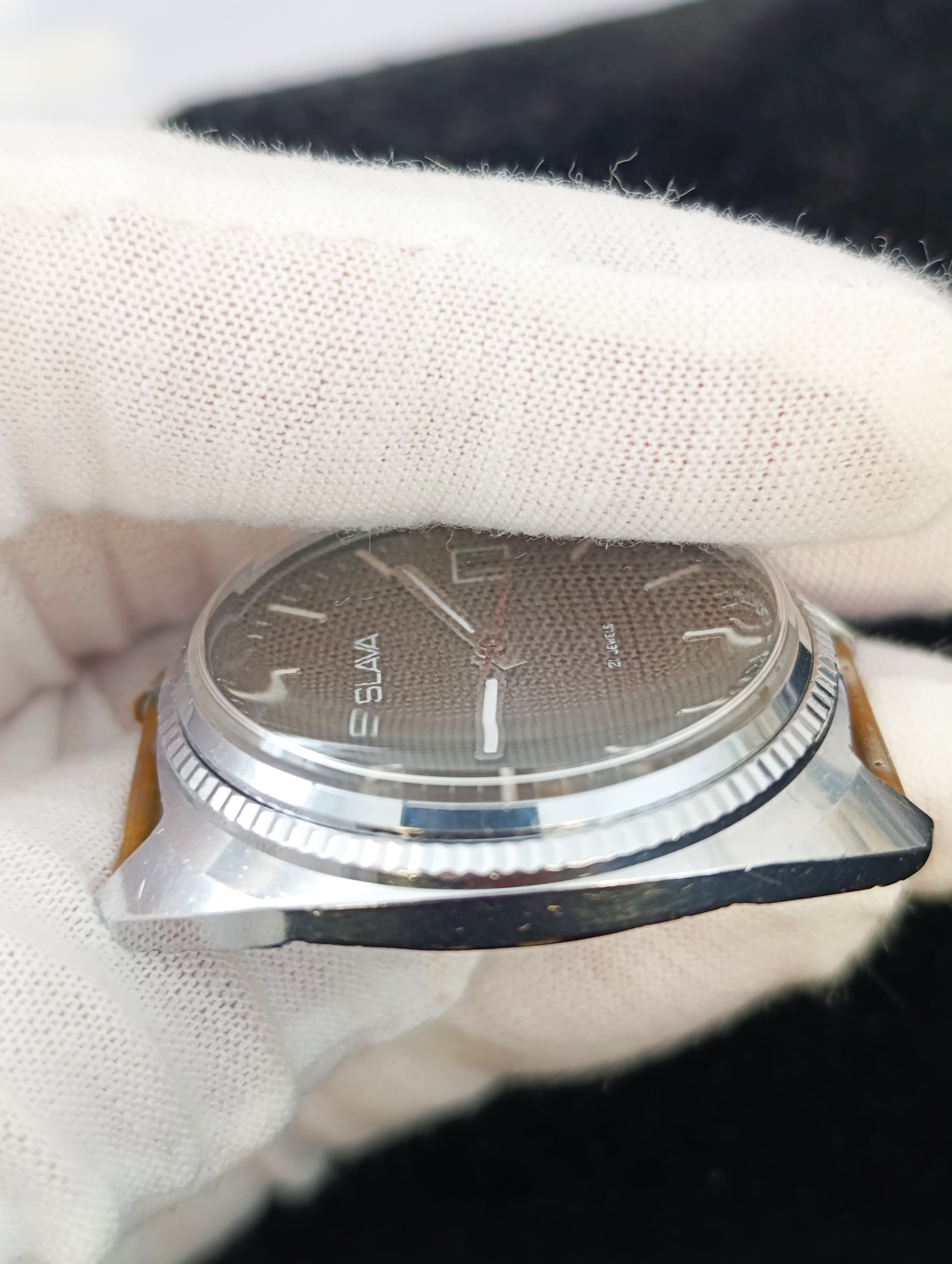 Slava Soviet Watch 21 Jewels Made In USSR Mechanical Wristwatch 1980s – thumbnail 10