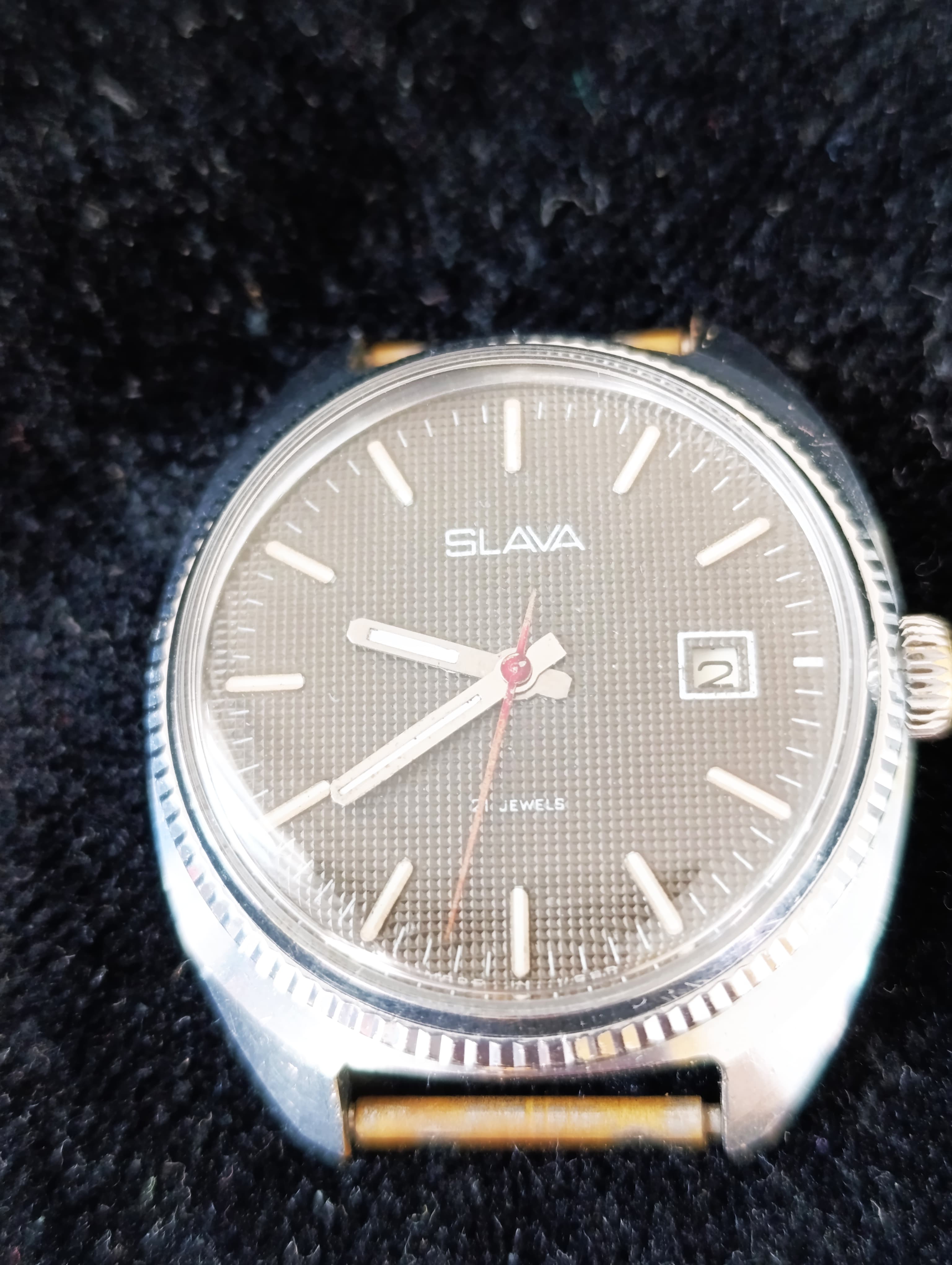 Slava Soviet Watch 21 Jewels Made In USSR Mechanical Wristwatch 1980s – thumbnail 7