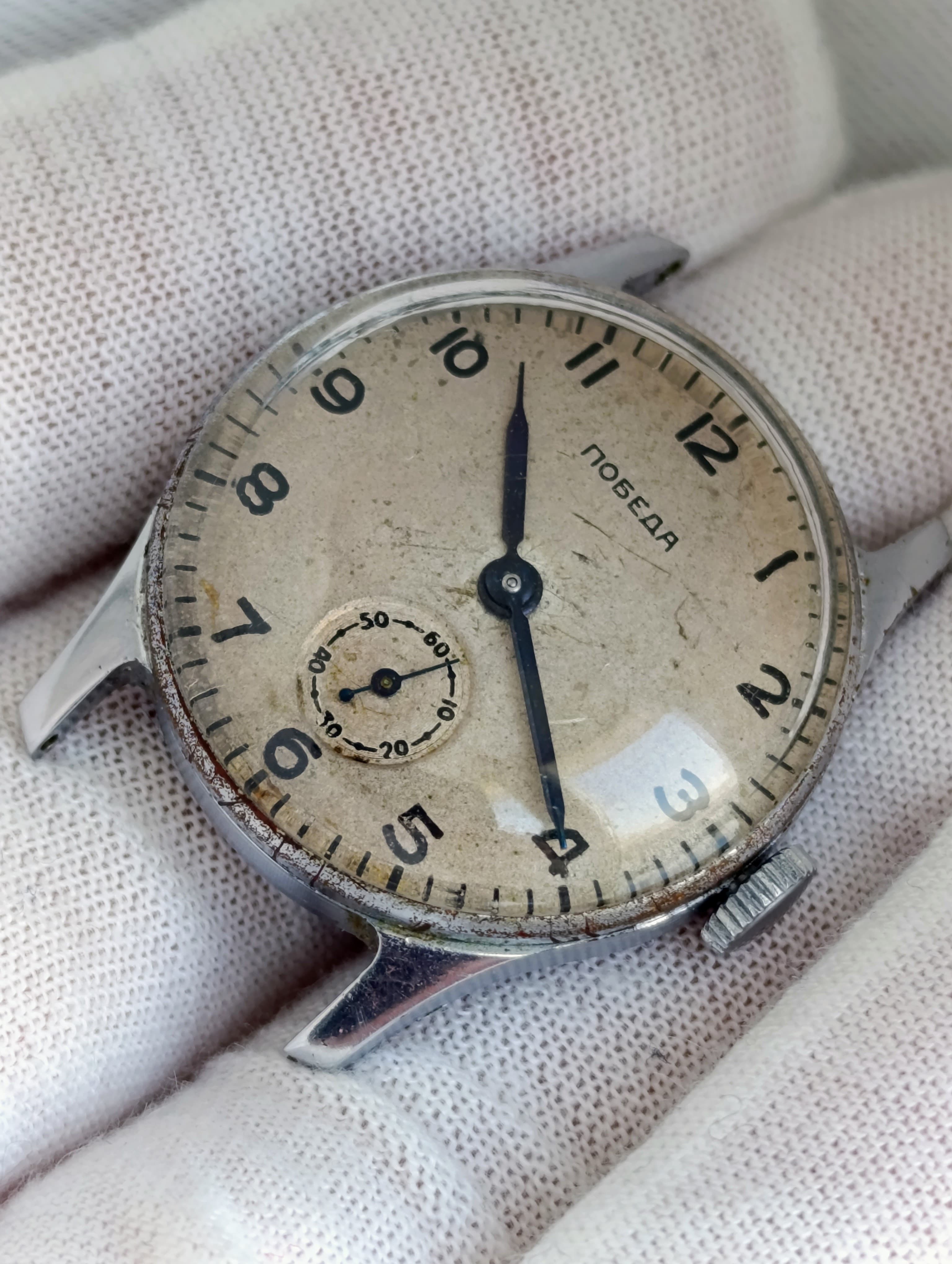 Pobeda 2602 Vintage Watch Cal.: 2602 15 Jewels Made in USSR 1955 Chistopol Watch Factory – thumbnail 11