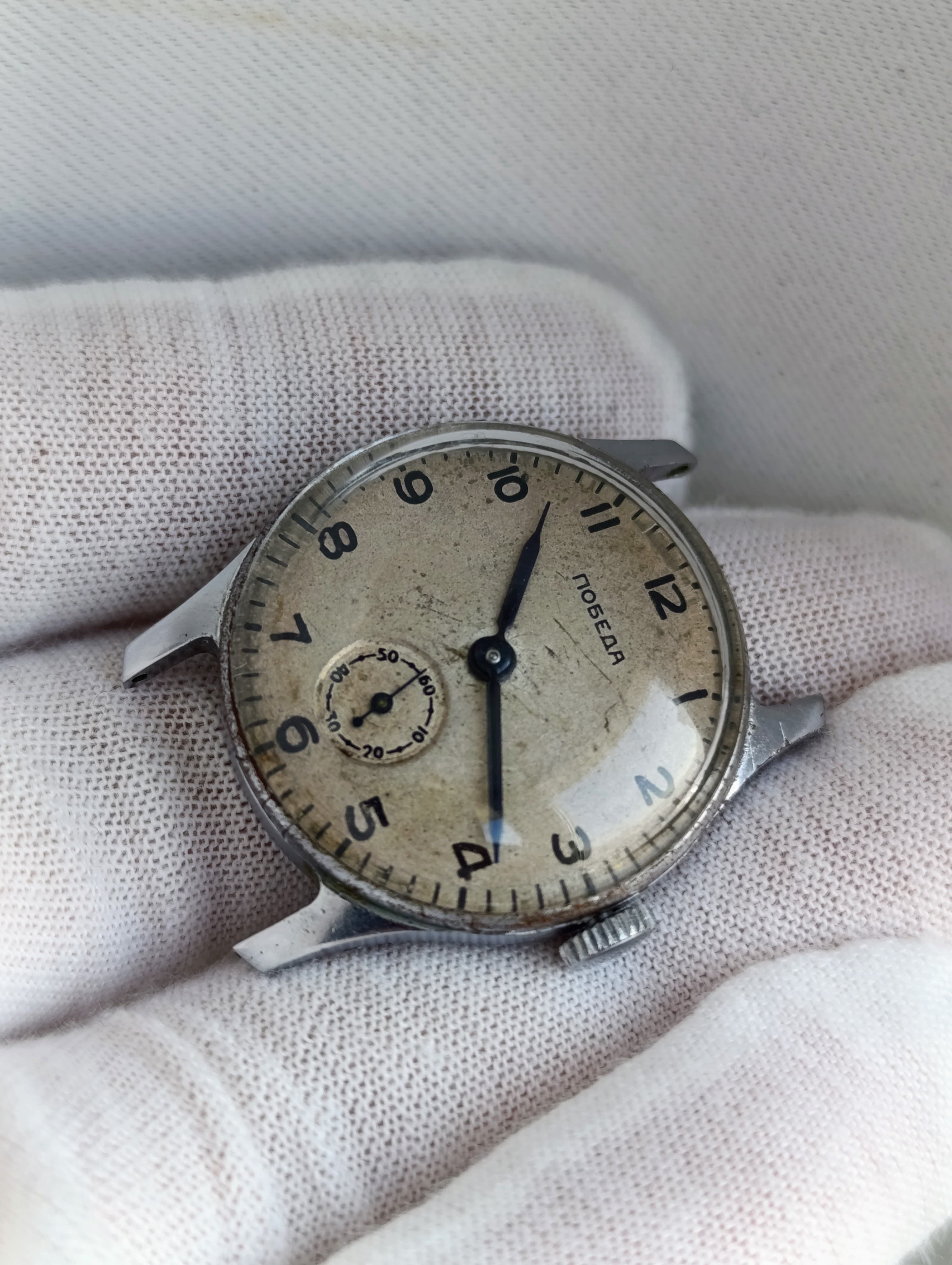 Pobeda 2602 Vintage Watch Cal.: 2602 15 Jewels Made in USSR 1955 Chistopol Watch Factory – thumbnail 8