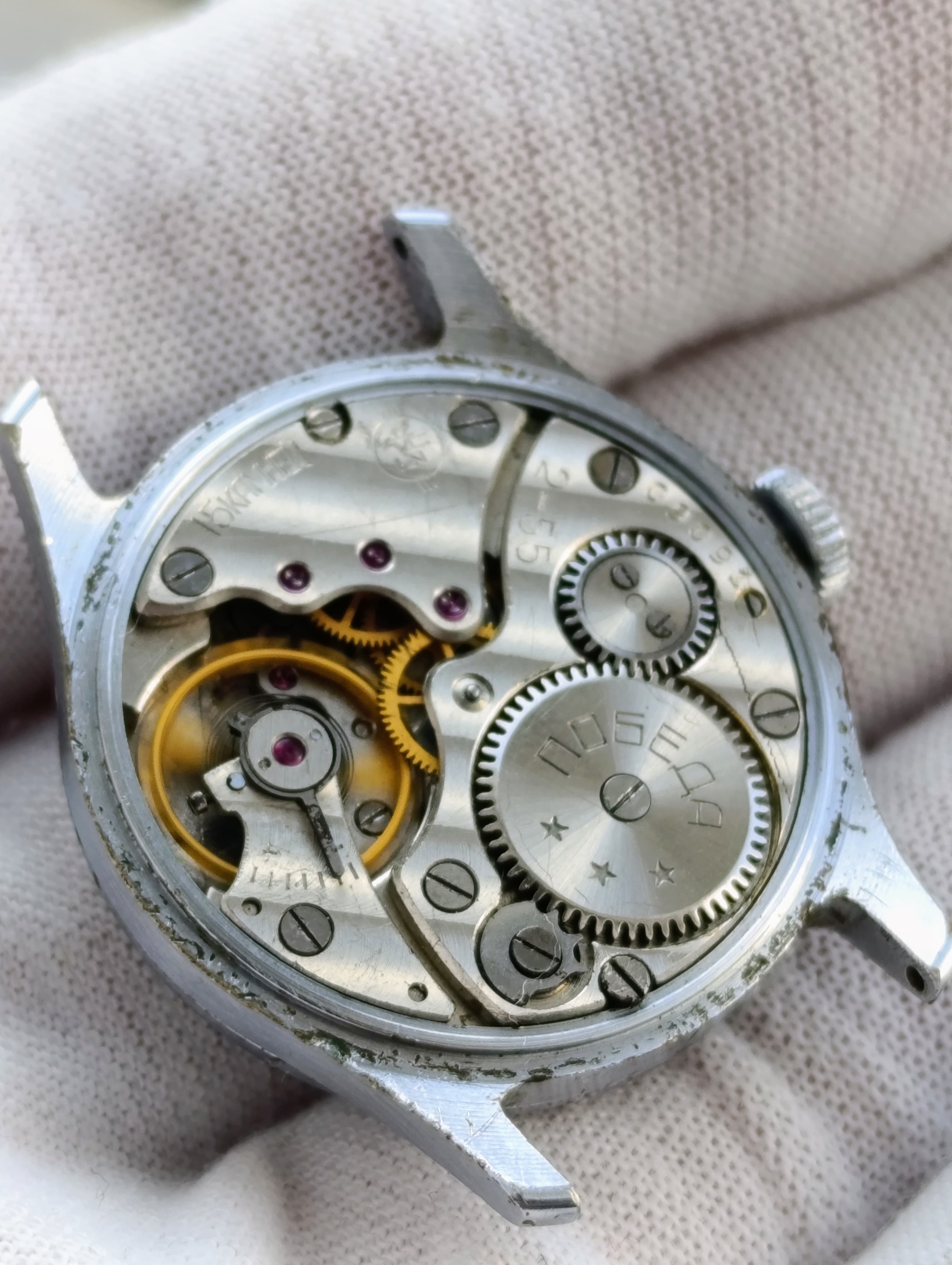 Pobeda 2602 Vintage Watch Cal.: 2602 15 Jewels Made in USSR 1955 Chistopol Watch Factory – thumbnail 2