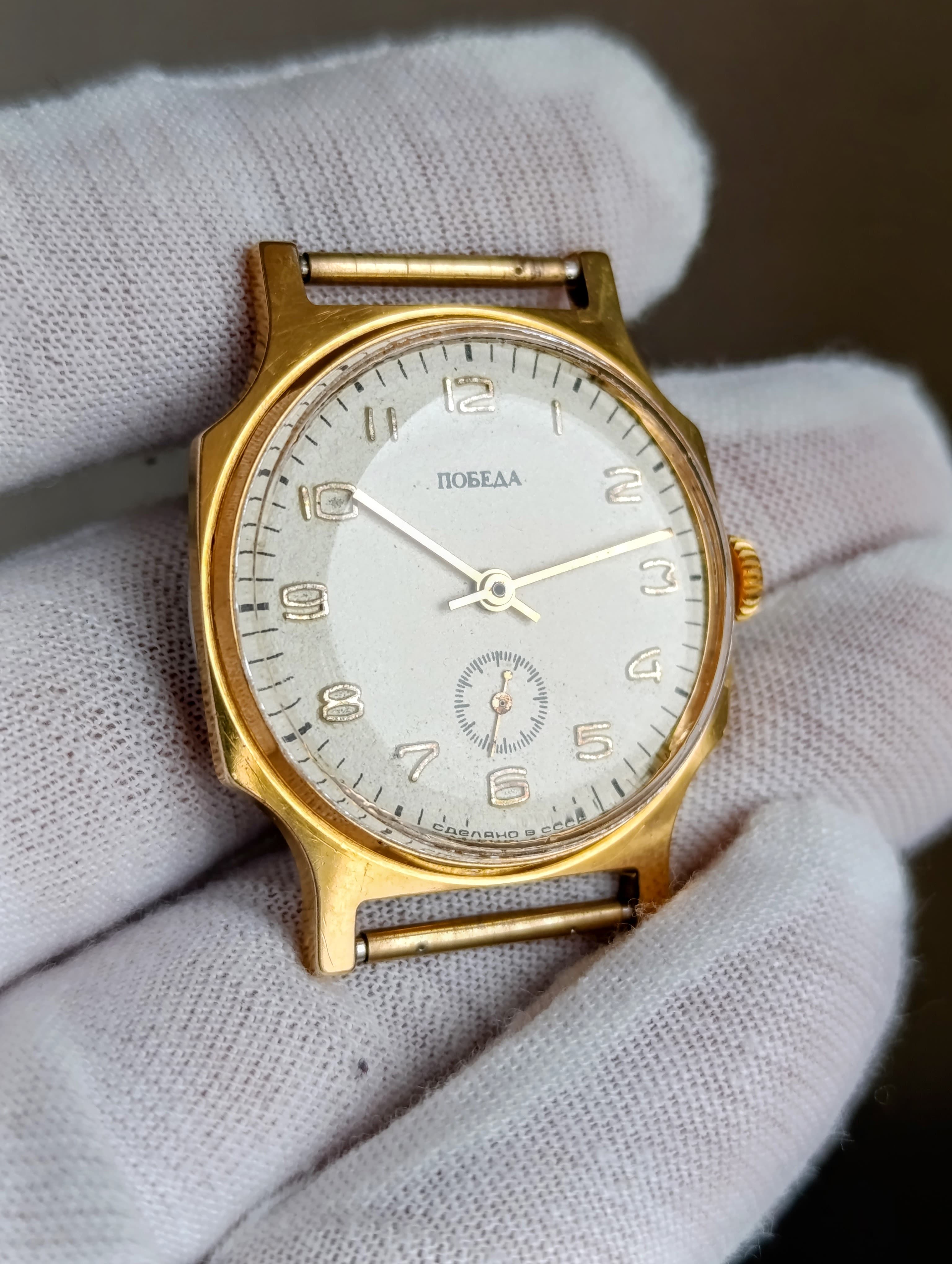 Pobeda Watch USSR 1980s - Vintage Mechanical Timepiece – thumbnail 4