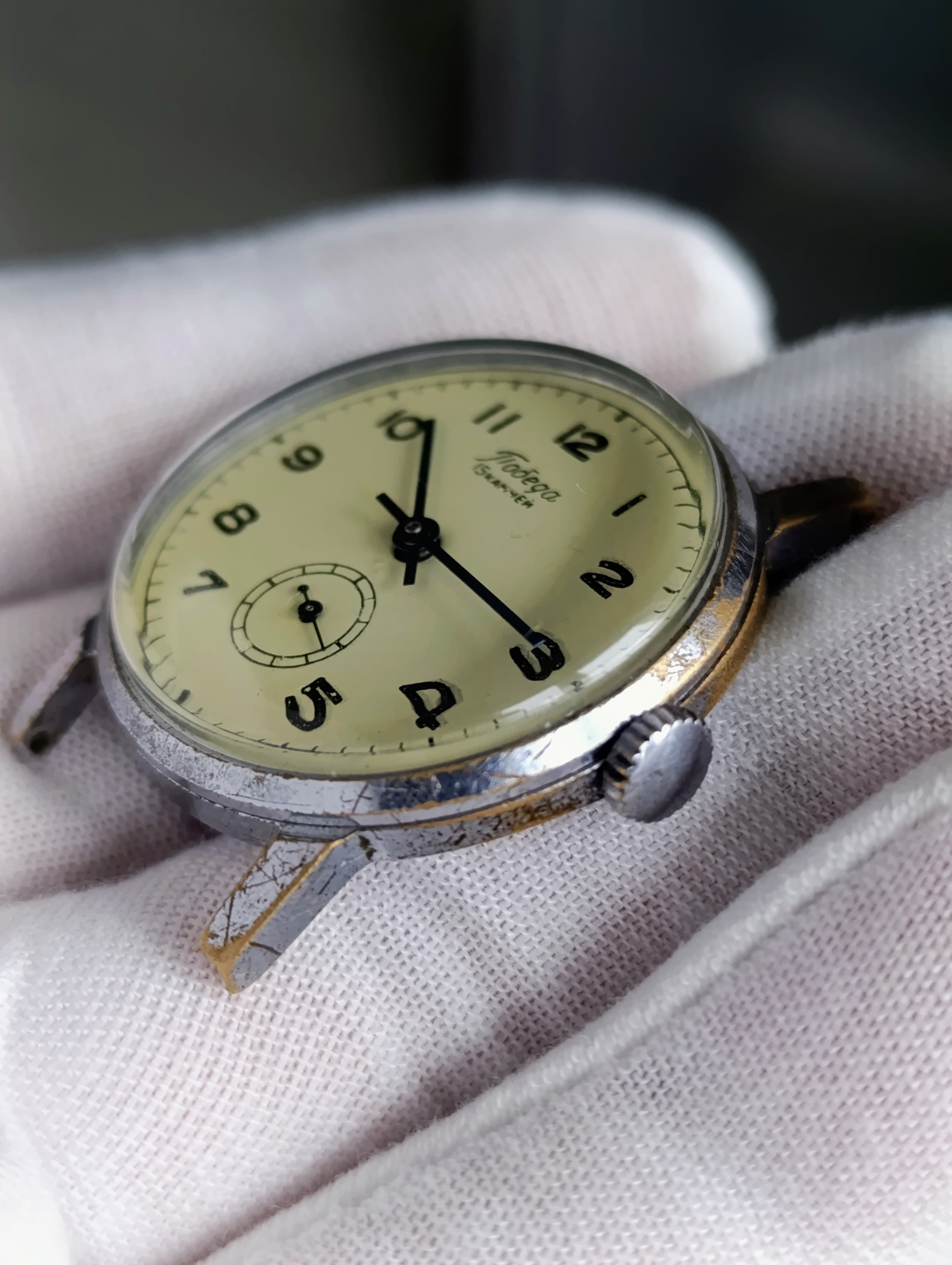 Watch Pobeda 2602 Russian Soviet Mechanical Men's Wristwatch Made in USSR 1960s – thumbnail 5