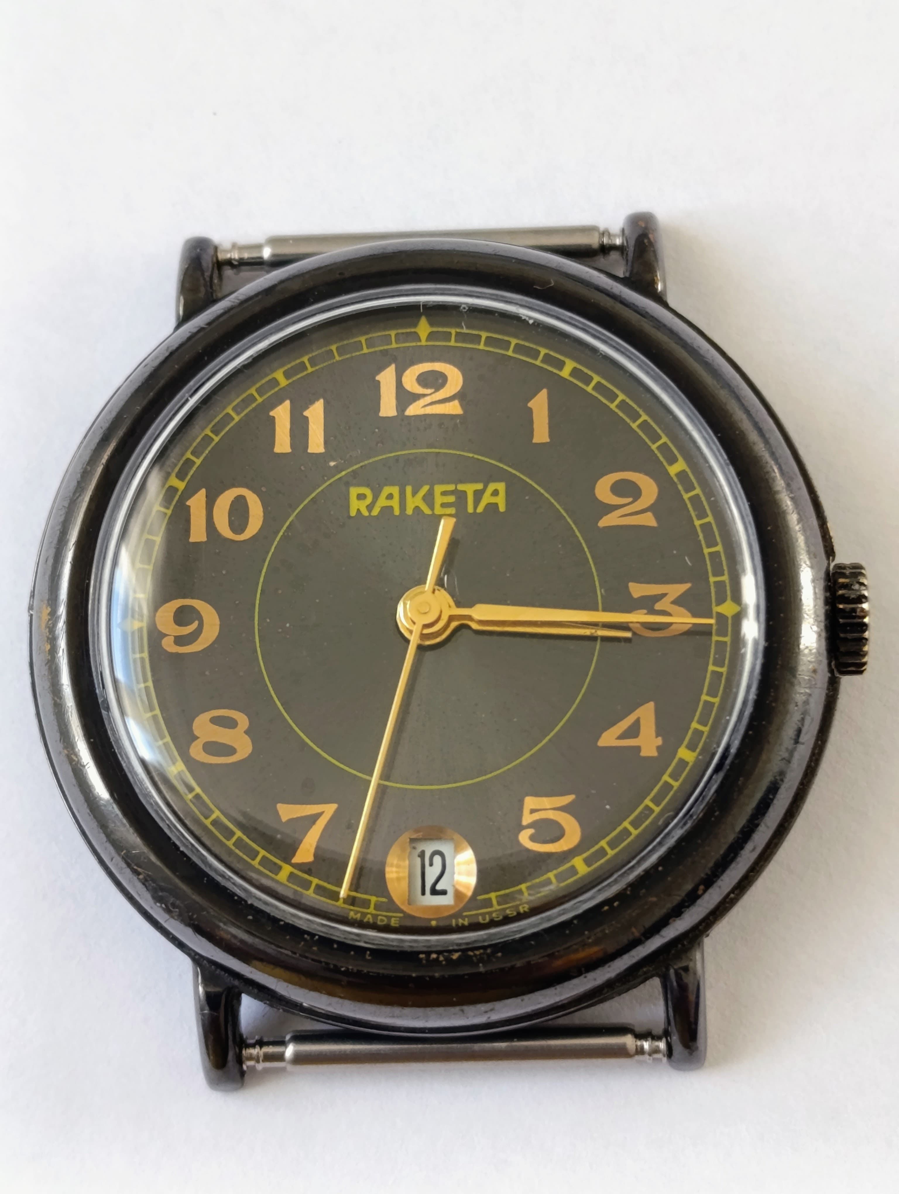 Raketa Black Prince Watch - Vintage Soviet Era Men's Wristwatch – thumbnail 1