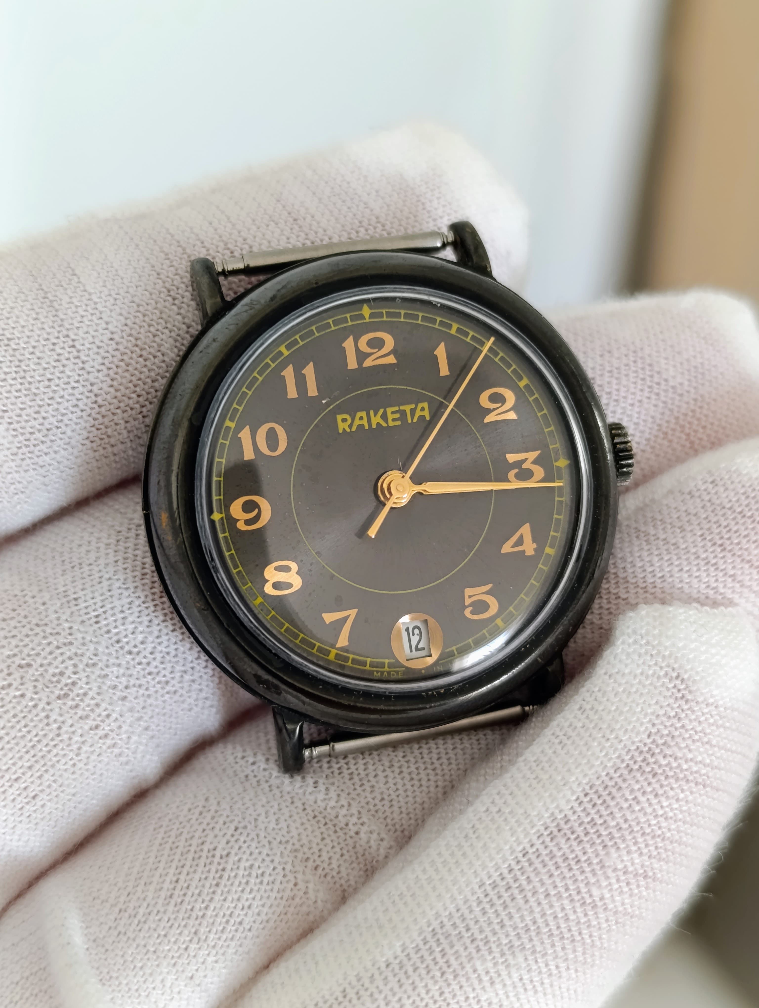 Raketa Black Prince Watch - Vintage Soviet Era Men's Wristwatch – thumbnail 7
