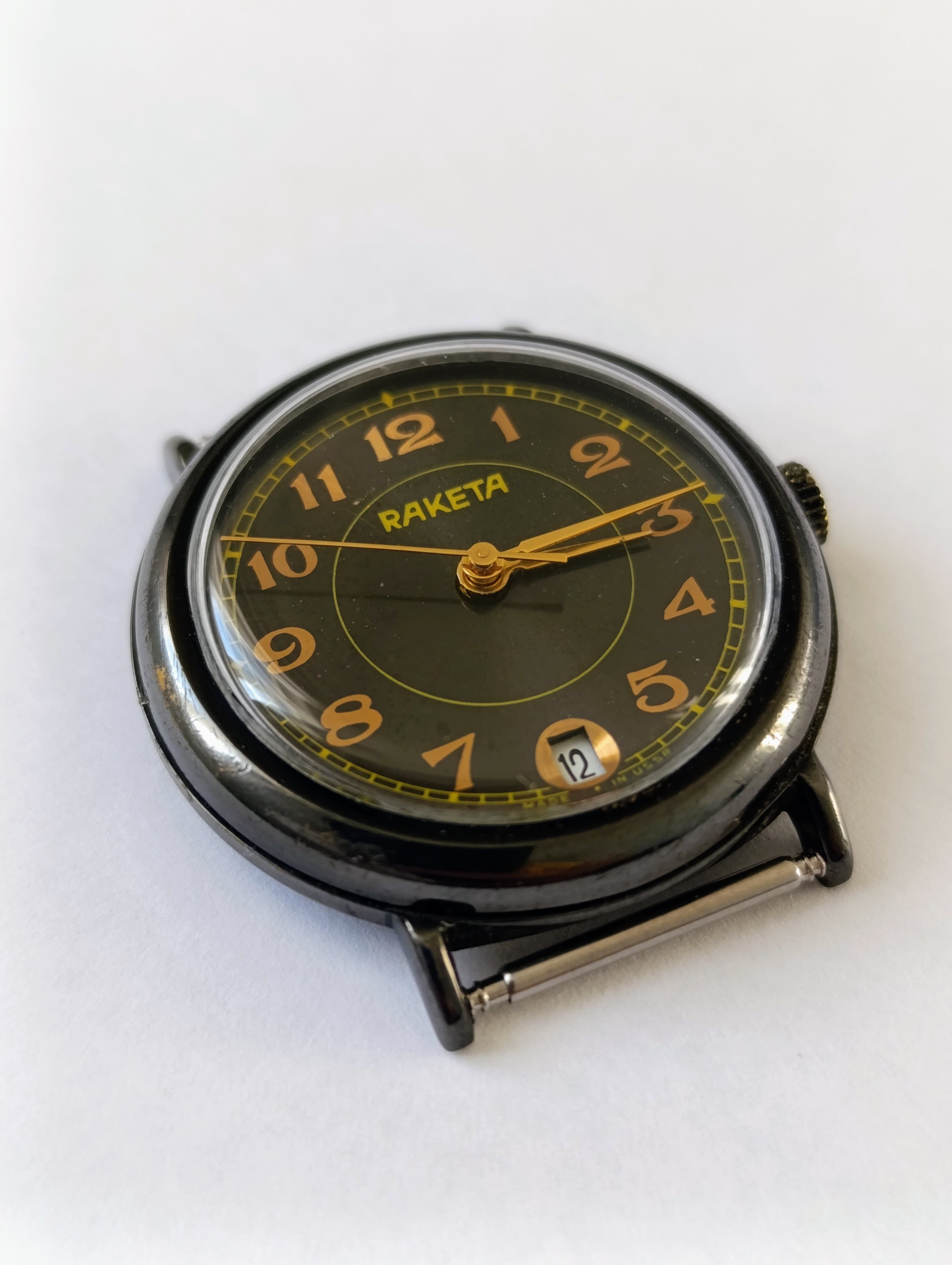 Raketa Black Prince Watch - Vintage Soviet Era Men's Wristwatch – thumbnail 5