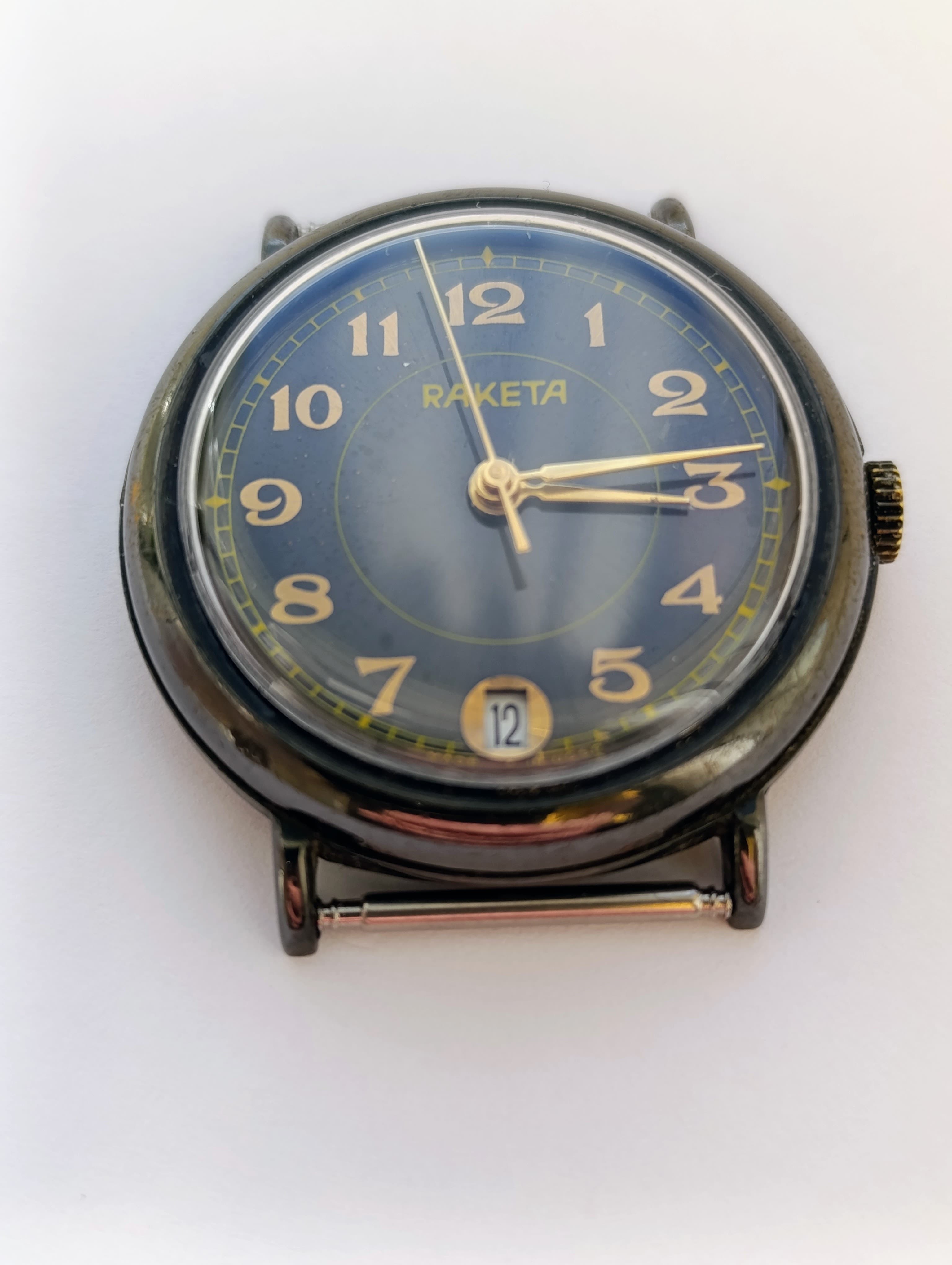 Raketa Black Prince Watch - Vintage Soviet Era Men's Wristwatch – thumbnail 3