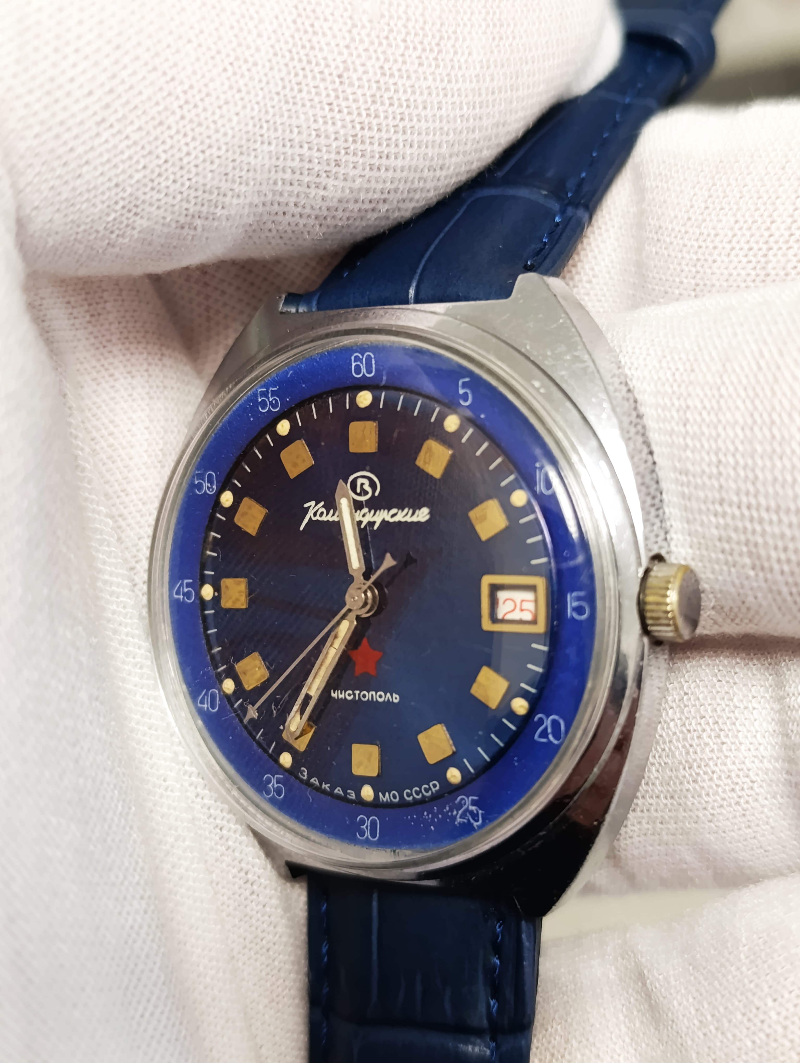 Soviet Watch VOSTOK 2214 Komandirskie Zakaz MO Mechanical Military Stop-Second – thumbnail 1