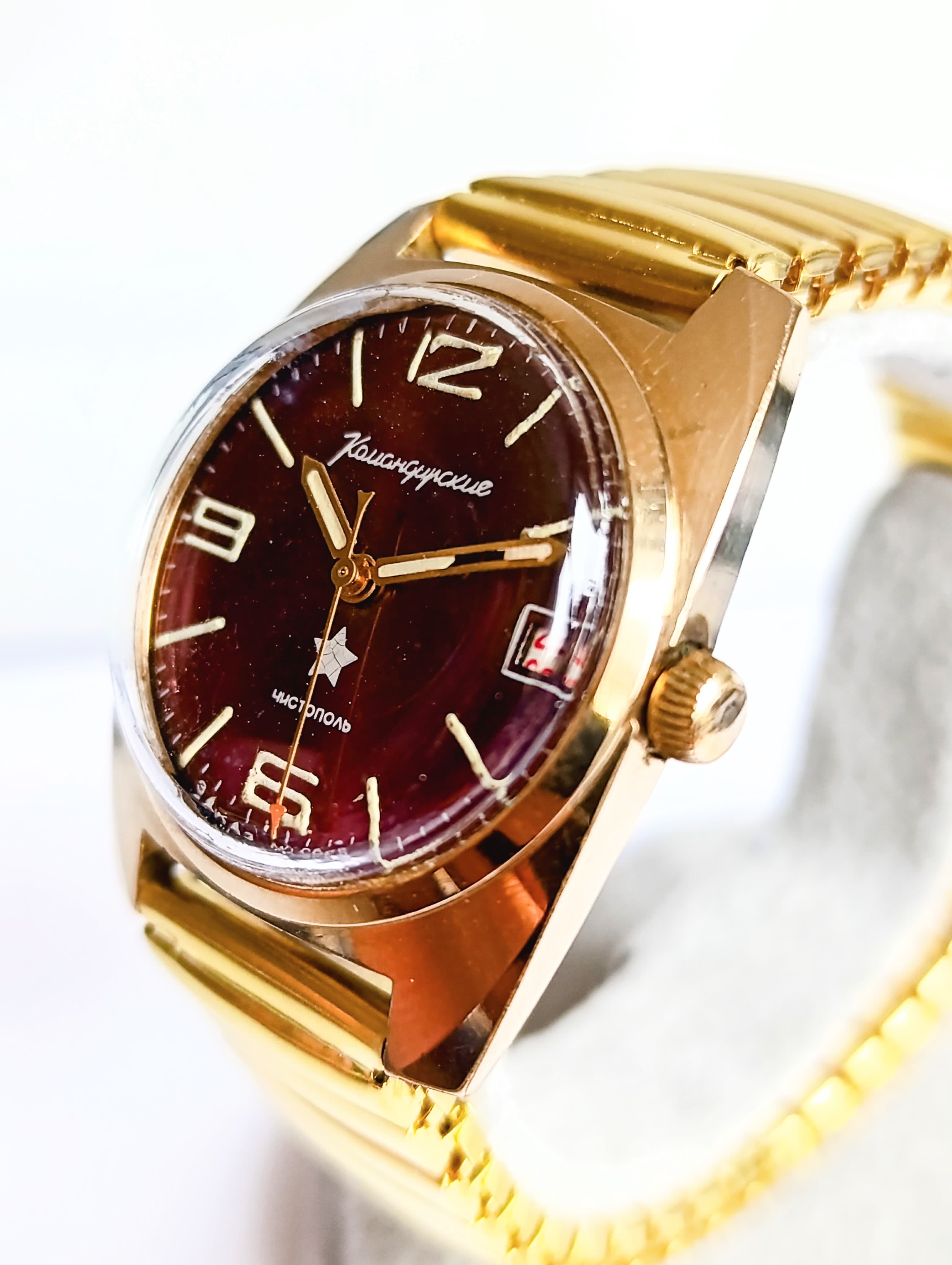 Vostok Komandirskie Original Soviet Watch Cal.:2234 18 Jewels Hack Function Made in USSR 1970s – thumbnail 1