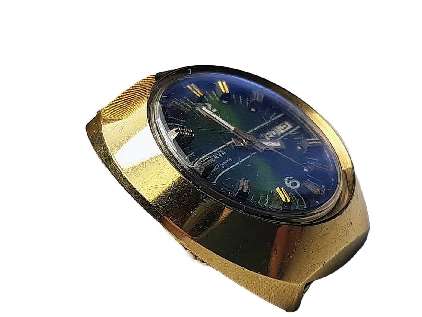 Slava Asymmetry Original Soviet Wristwatch Cal. 2427 Very Rare Soviet Watch – thumbnail 9
