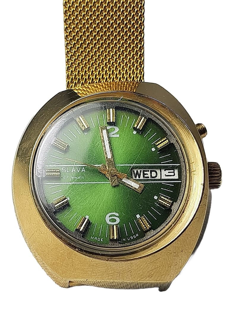 Slava Asymmetry Original Soviet Wristwatch Cal. 2427 Very Rare Soviet Watch – thumbnail 10